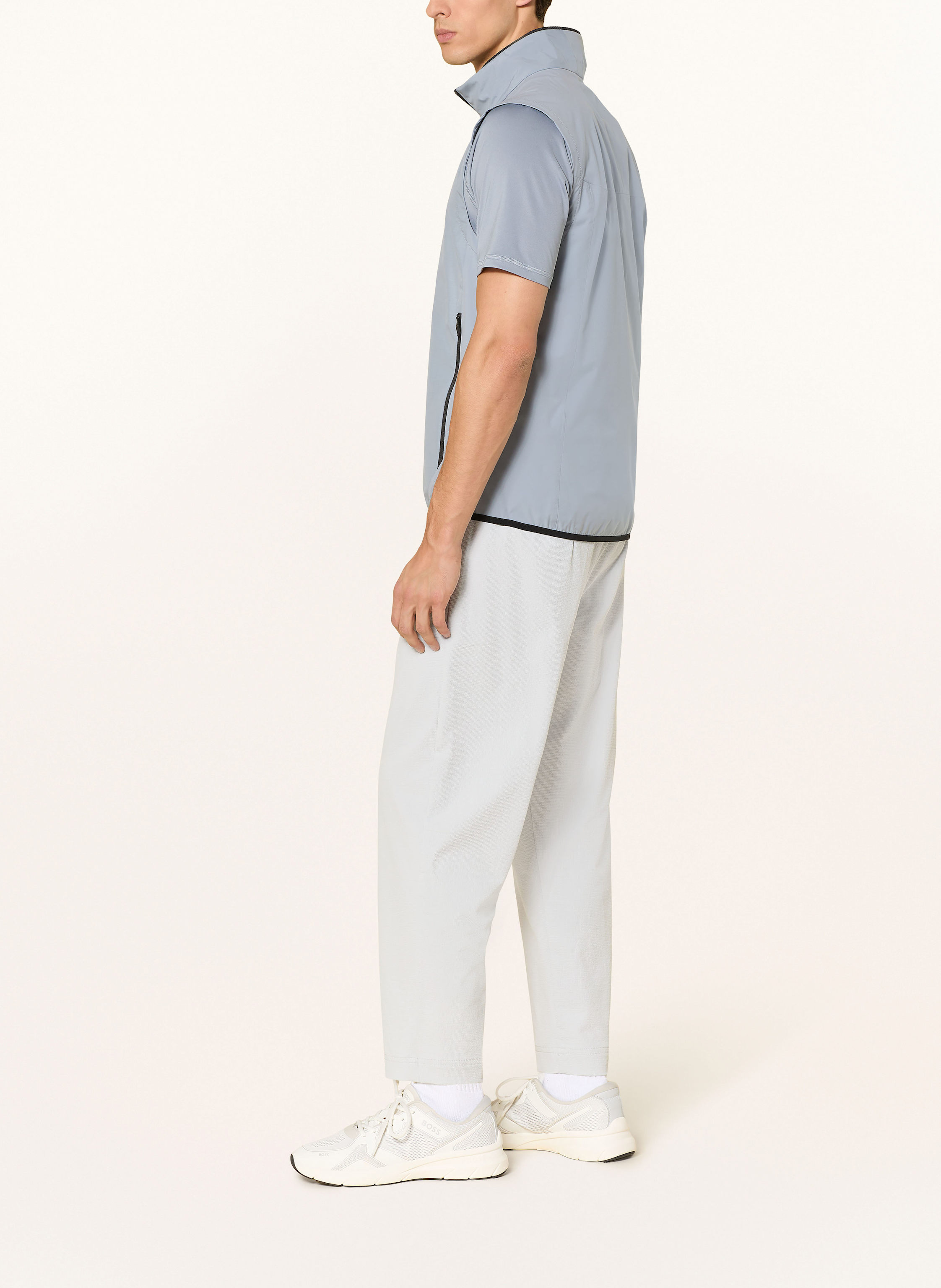 Thumbnail - Boss Hose Im Jogging-Stil Convert Pleat Tapered Fit grau