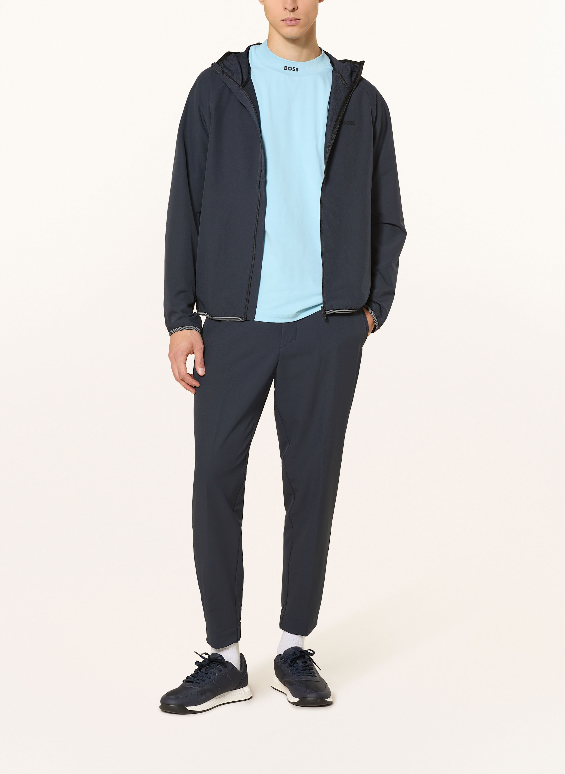 Thumbnail - Boss T-Shirt Collar Zone blau