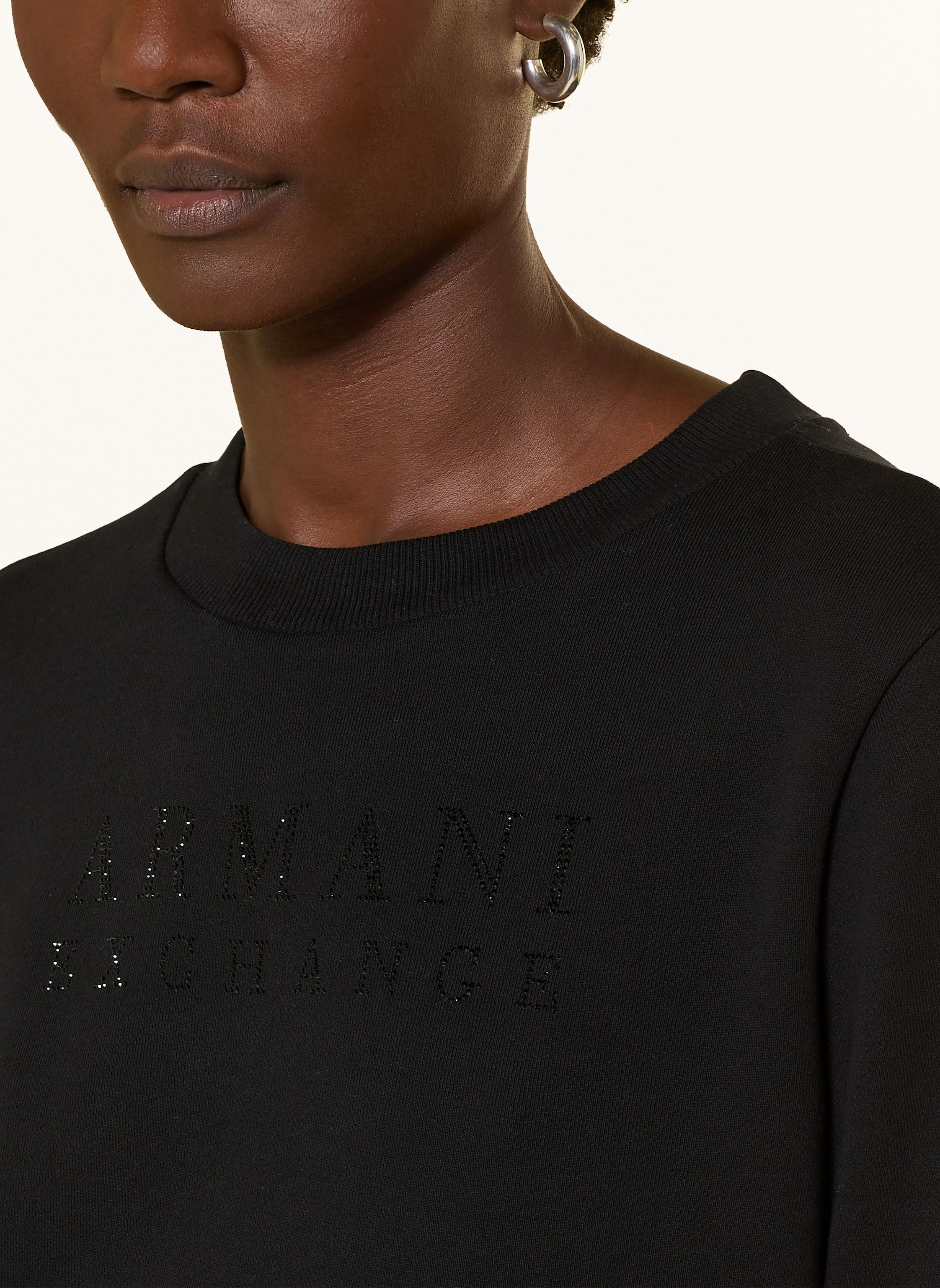 Thumbnail - Armani Exchange Sweatshirt Mit Schmucksteinen schwarz