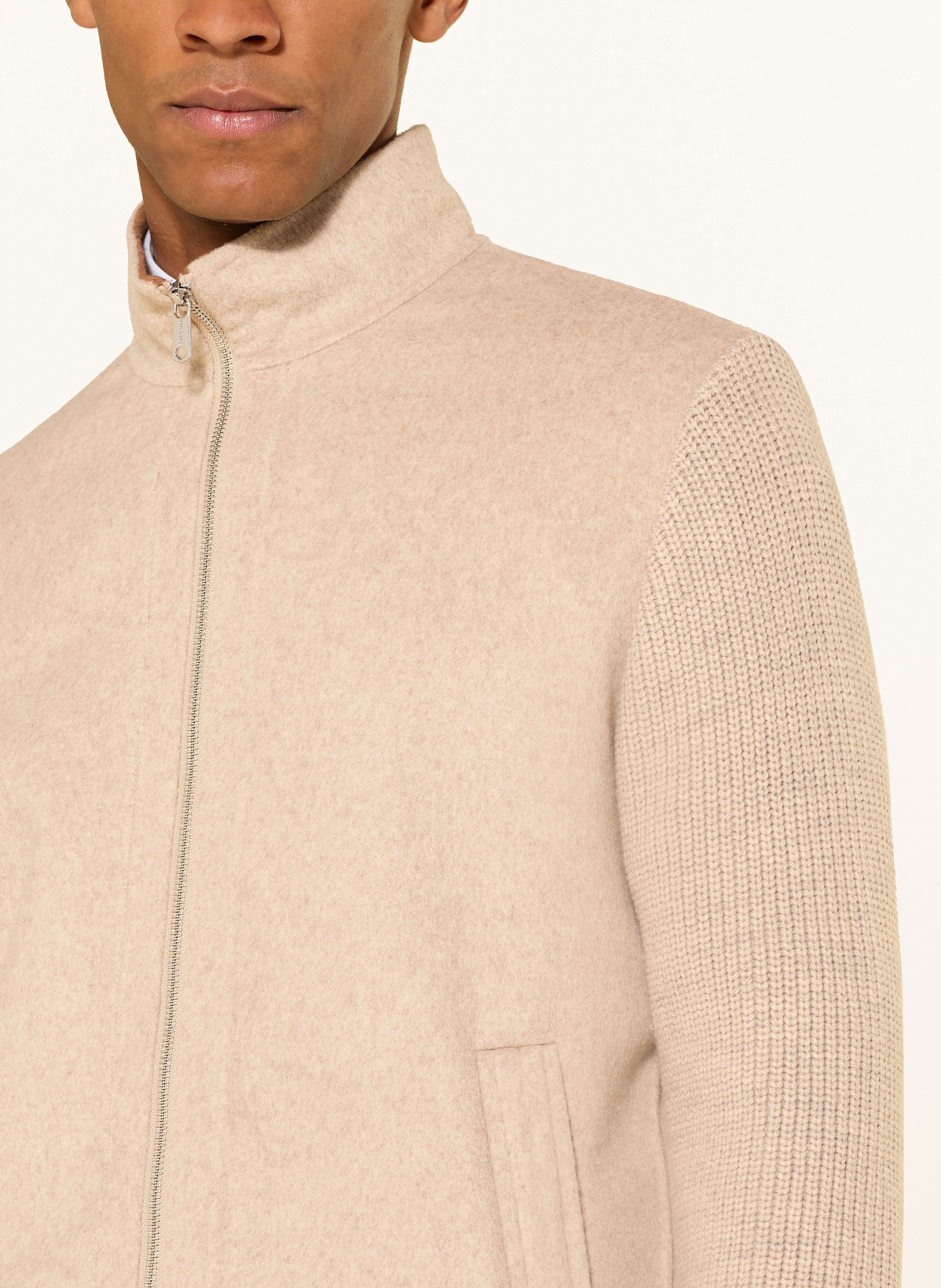 Thumbnail - Milestone Jacke Mskennedy Im Materialmix beige