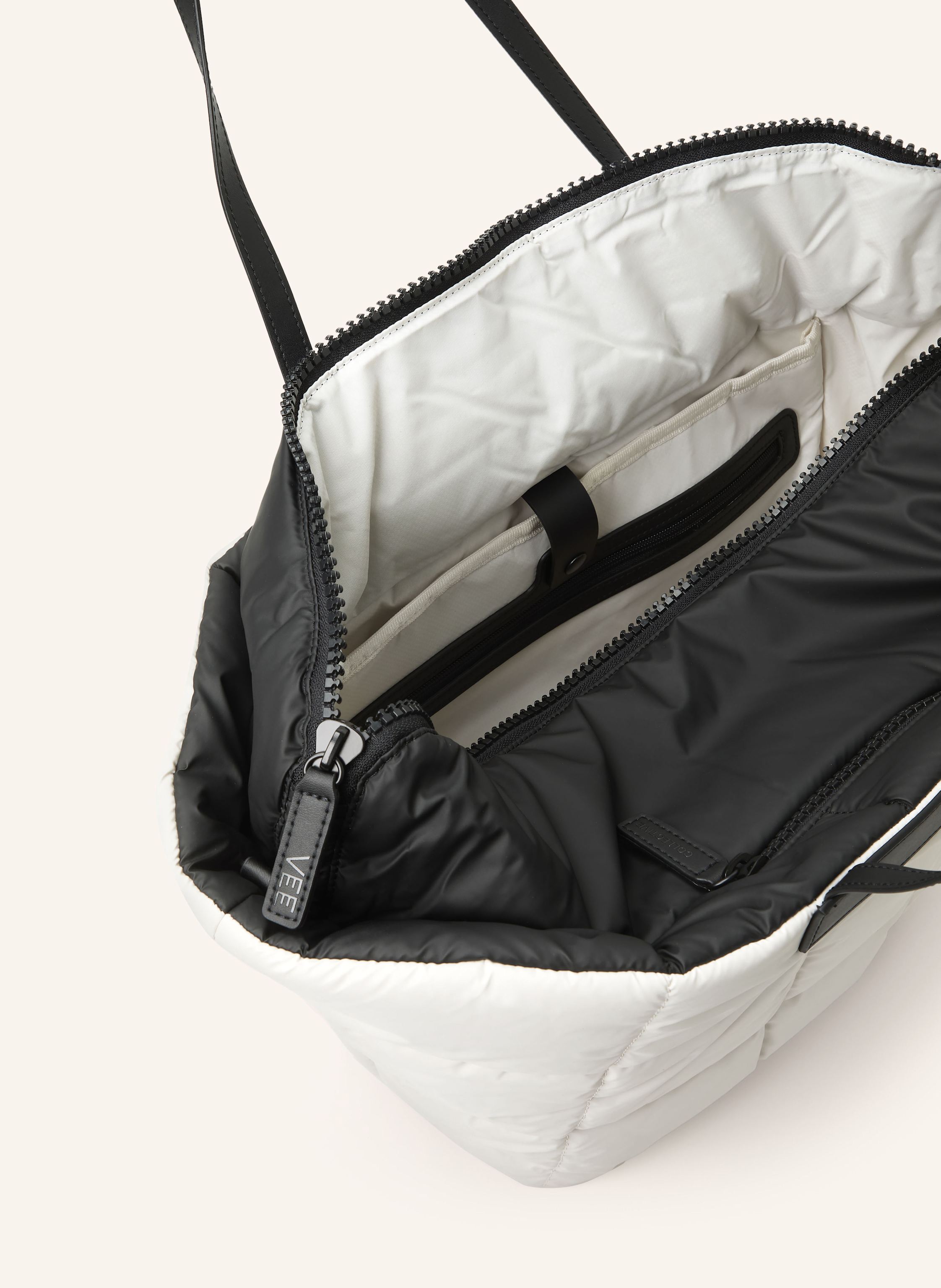 Thumbnail - Vee Collective Shopper Porter Basque Mit Pouch weiss