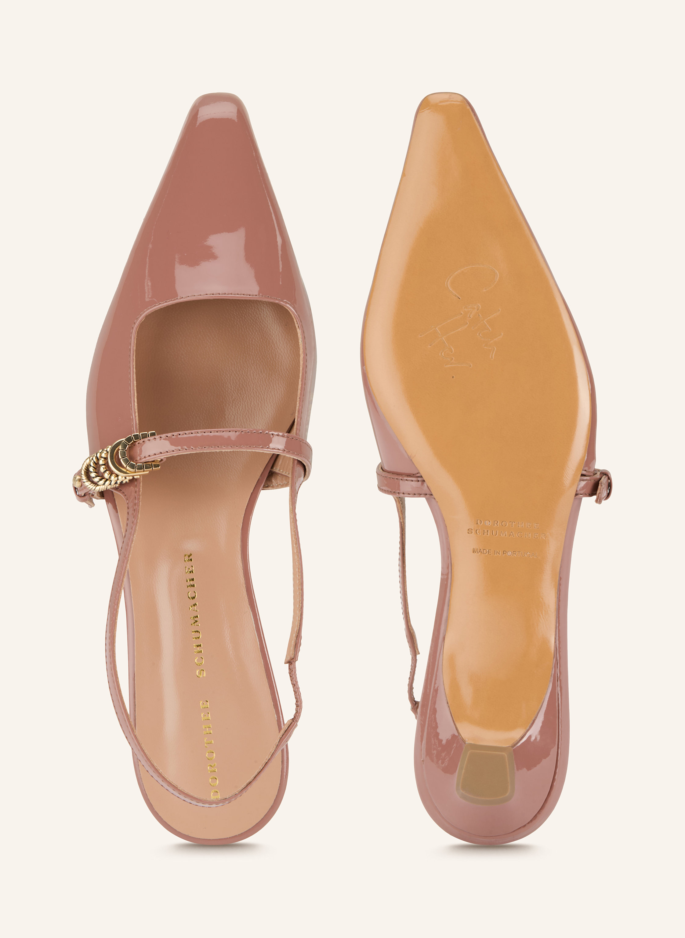 Thumbnail - Dorothee Schumacher Slingballerinas Glossy Shine rosa