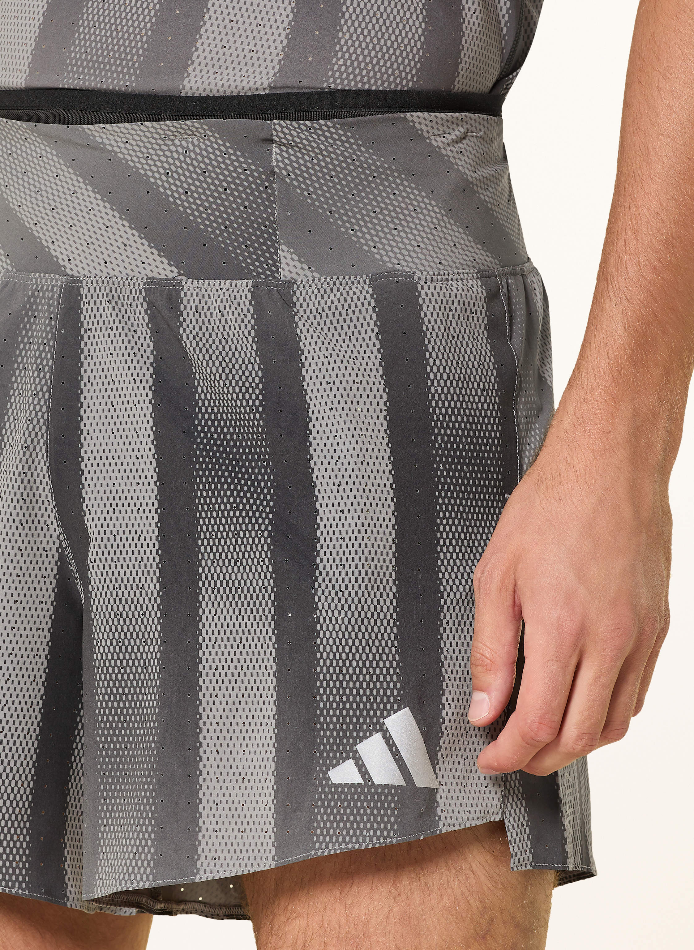 Thumbnail - Adidas 2-In-1-Laufshorts Adizero Btn grau