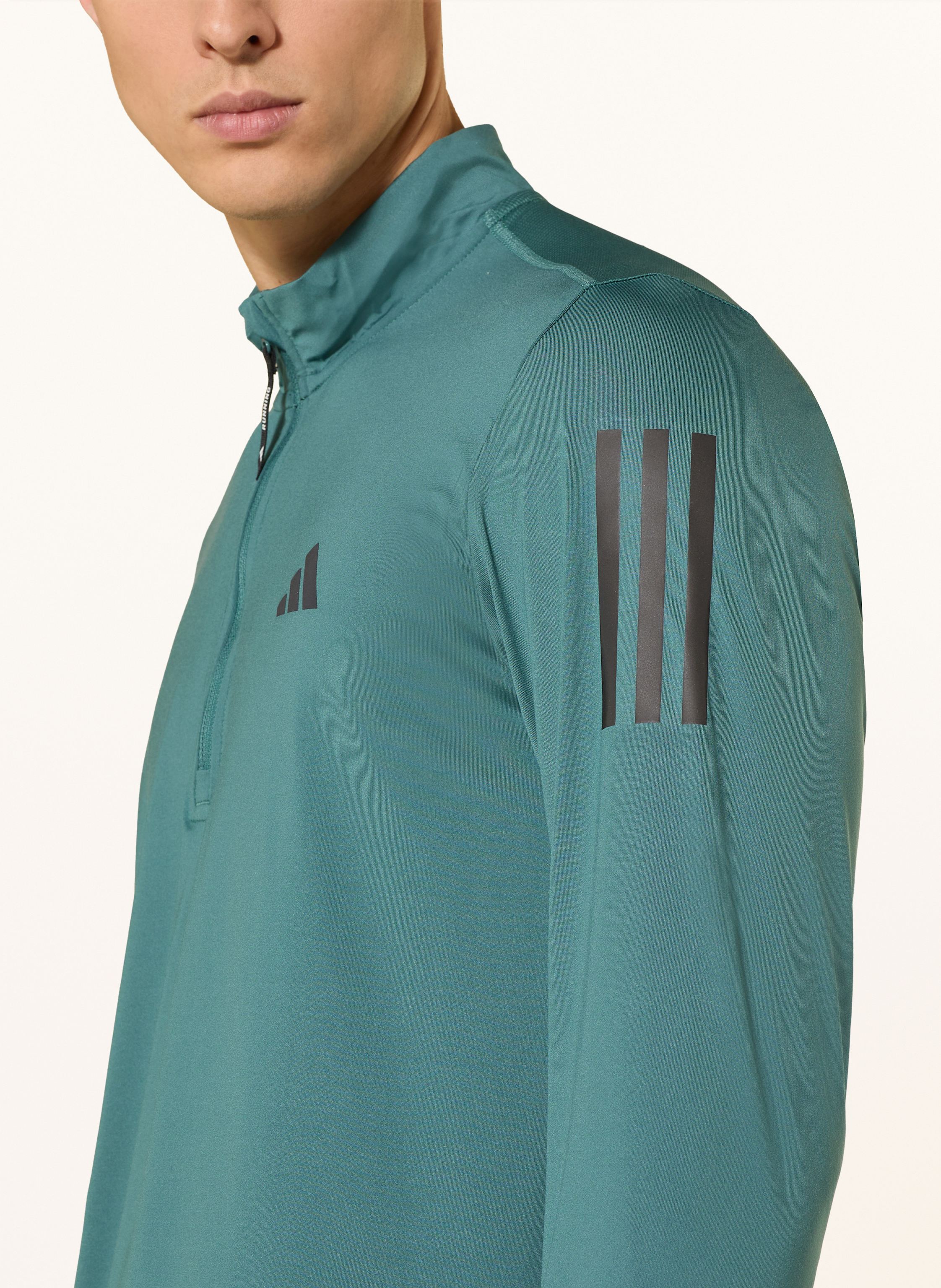 Thumbnail - Adidas Laufshirt Own The Run Half-Zip gruen