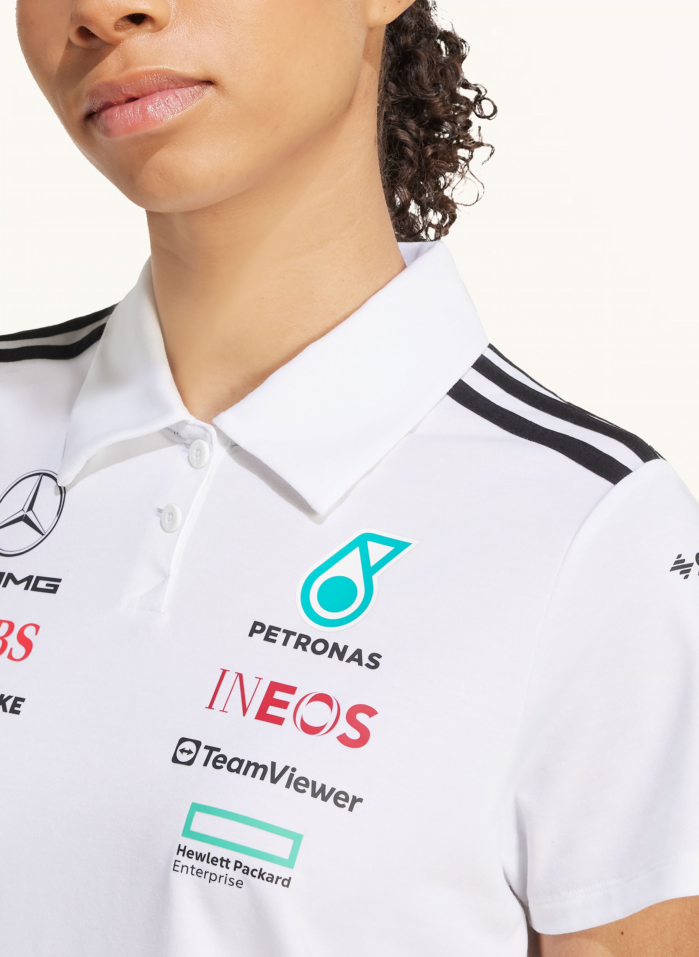 Thumbnail - Adidas Poloshirt Mercedes - Amg Petronas Formula One Team weiss