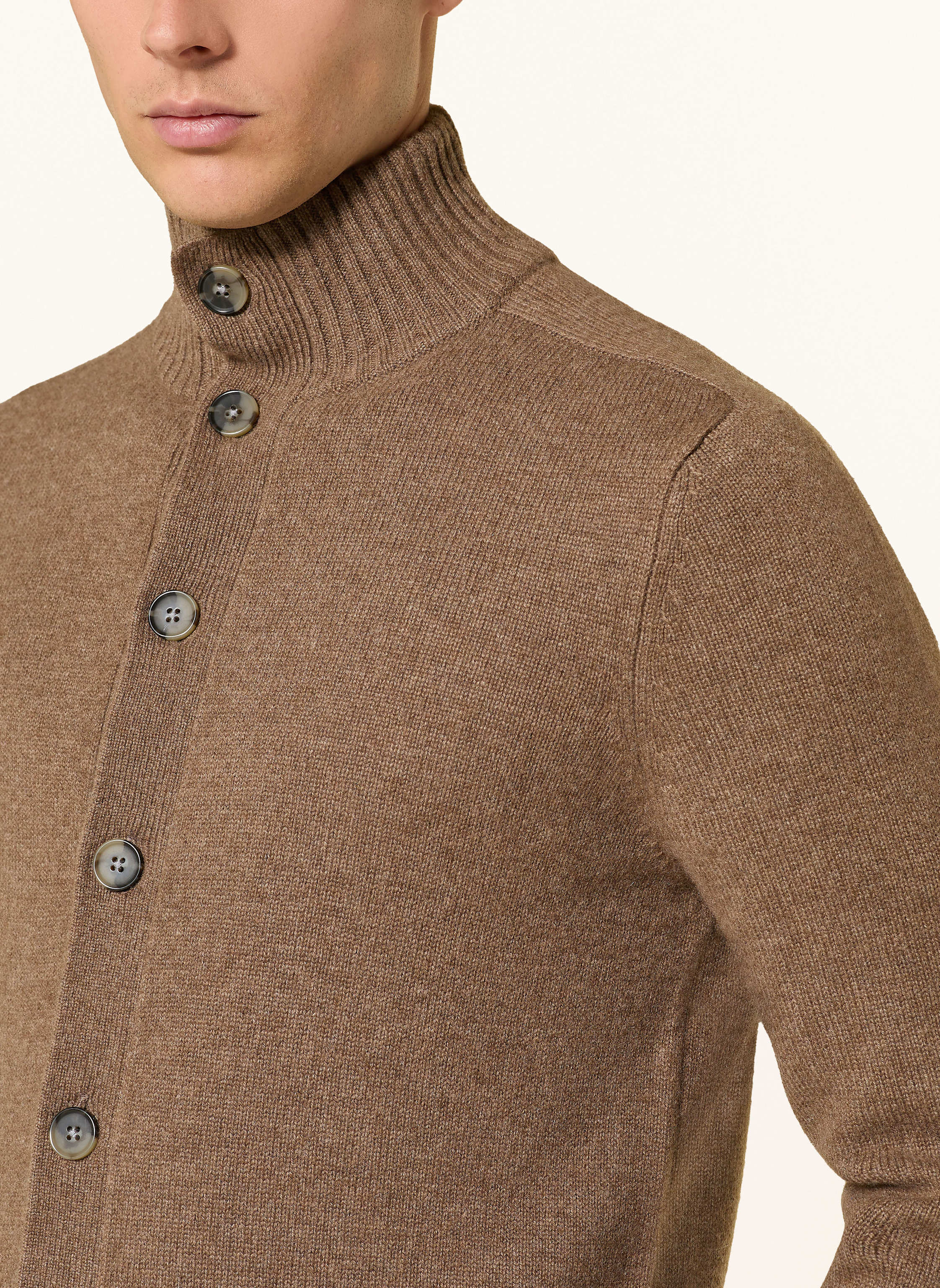 Thumbnail - Strokesman's Strickjacke Aus Cashmere beige