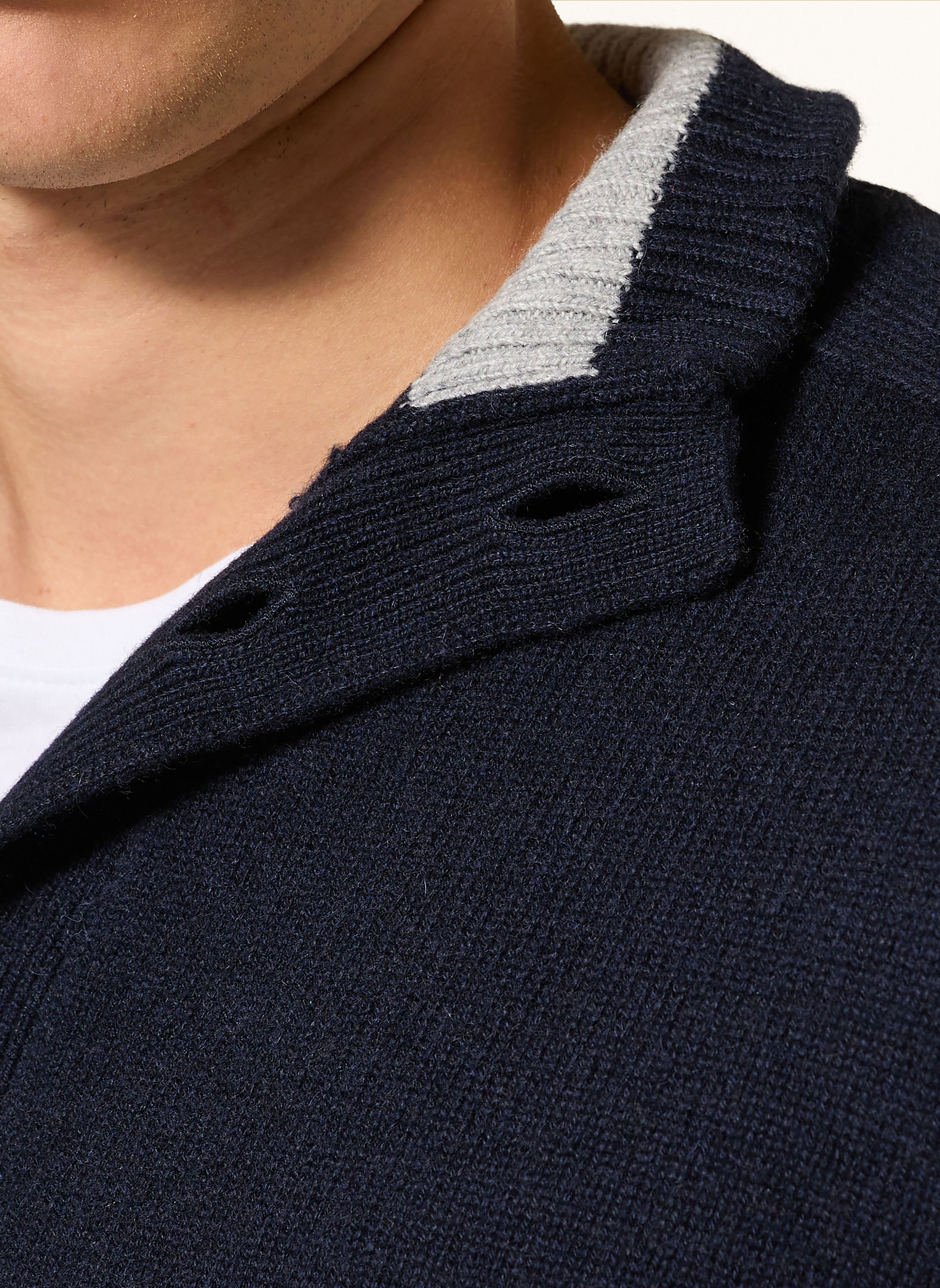 Thumbnail - Strokesman's Strickjacke Aus Cashmere blau
