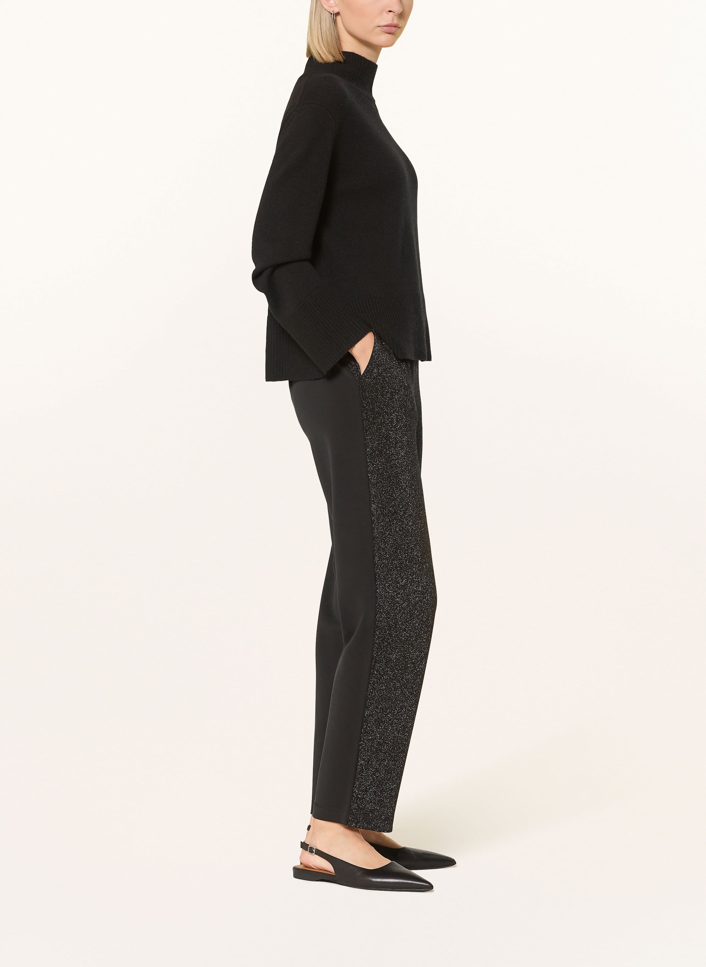 Thumbnail - Sportalm Jerseyhose Mit Glitzergarn schwarz