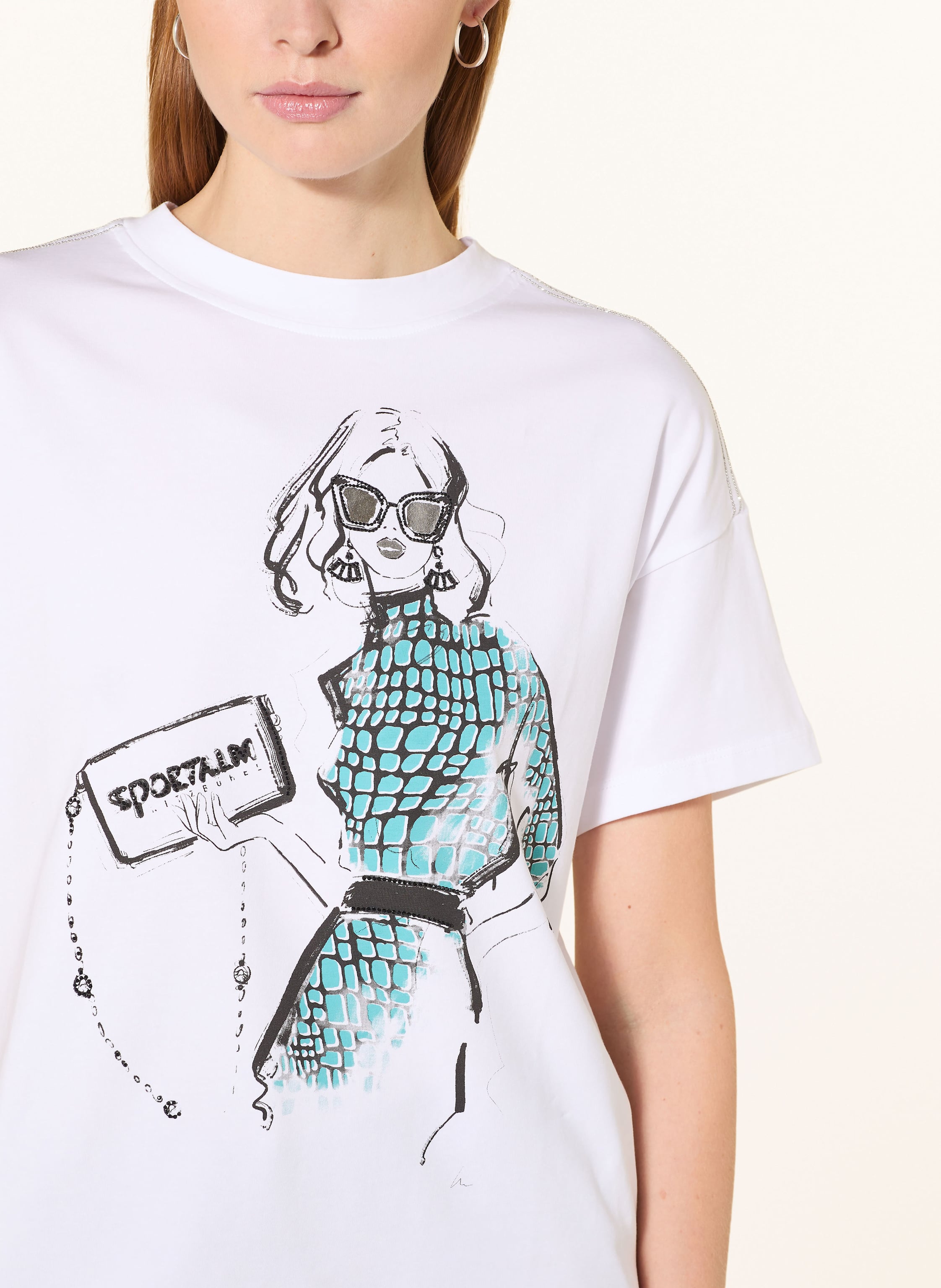 Thumbnail - Sportalm T-Shirt Mit Schmucksteinen weiss