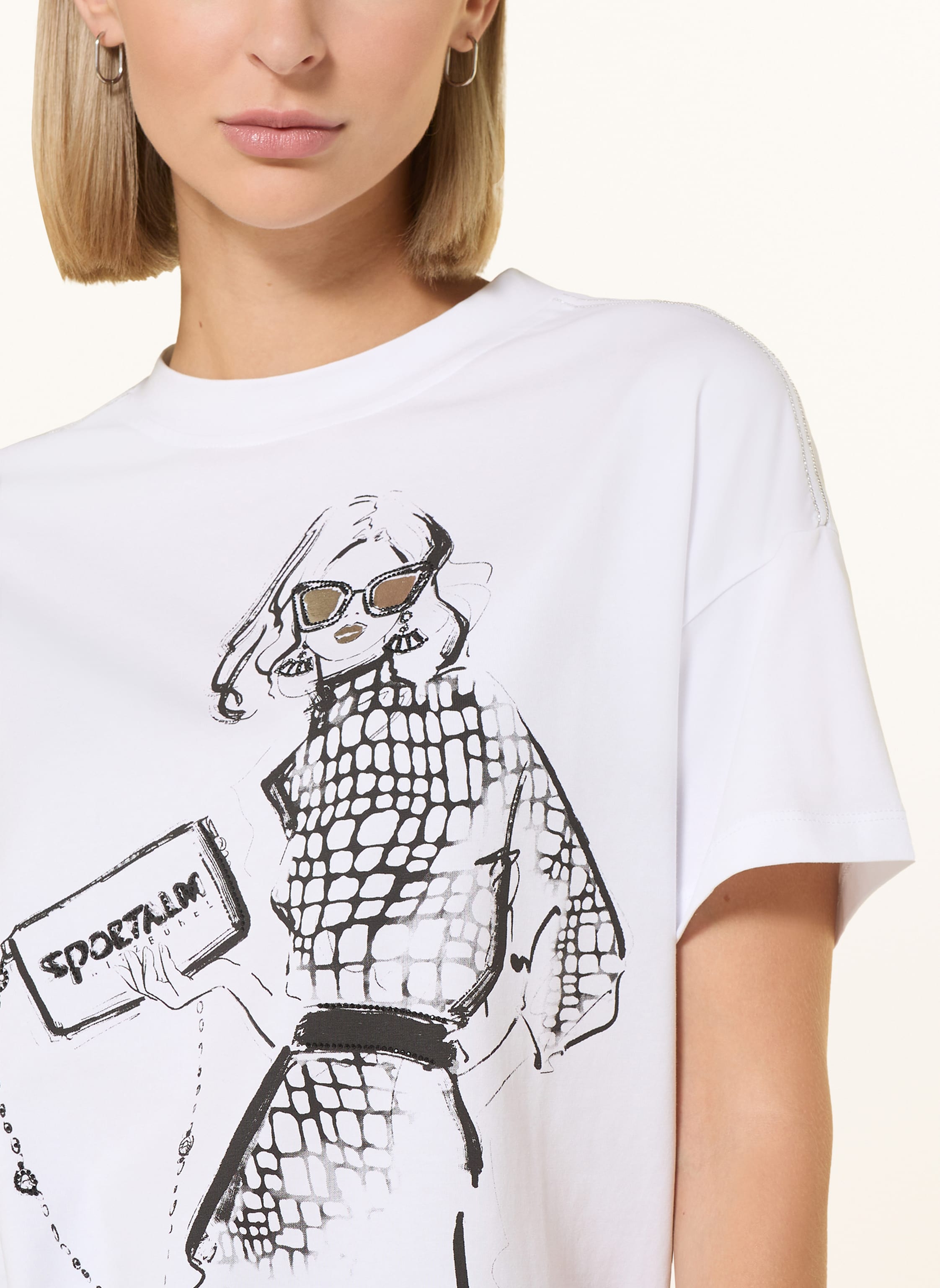 Thumbnail - Sportalm T-Shirt Mit Schmucksteinen weiss