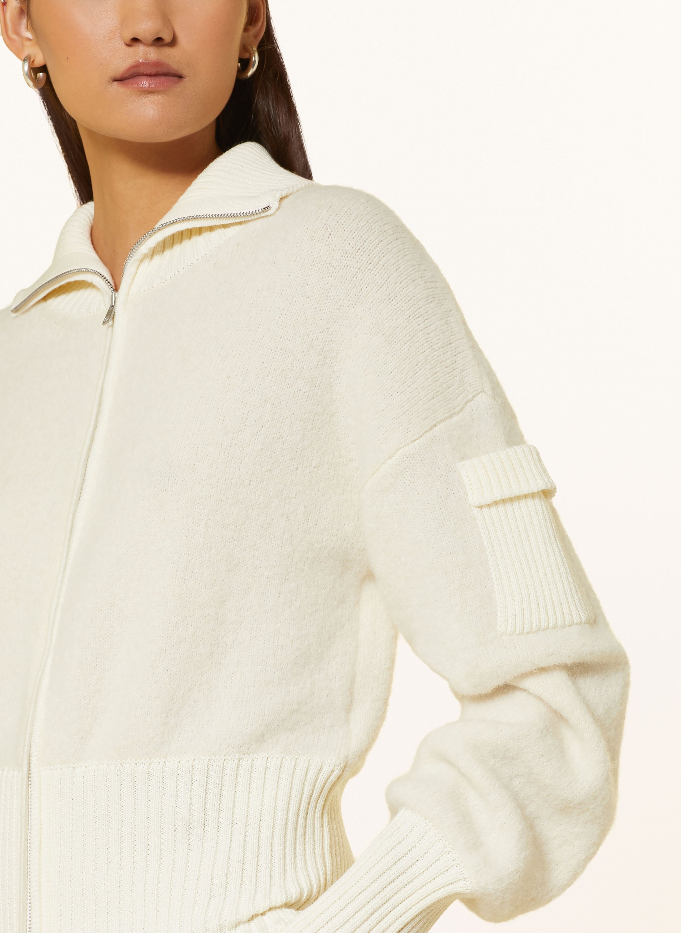 Thumbnail - Canada Goose Strickjacke Sauble Mit Alpaka weiss