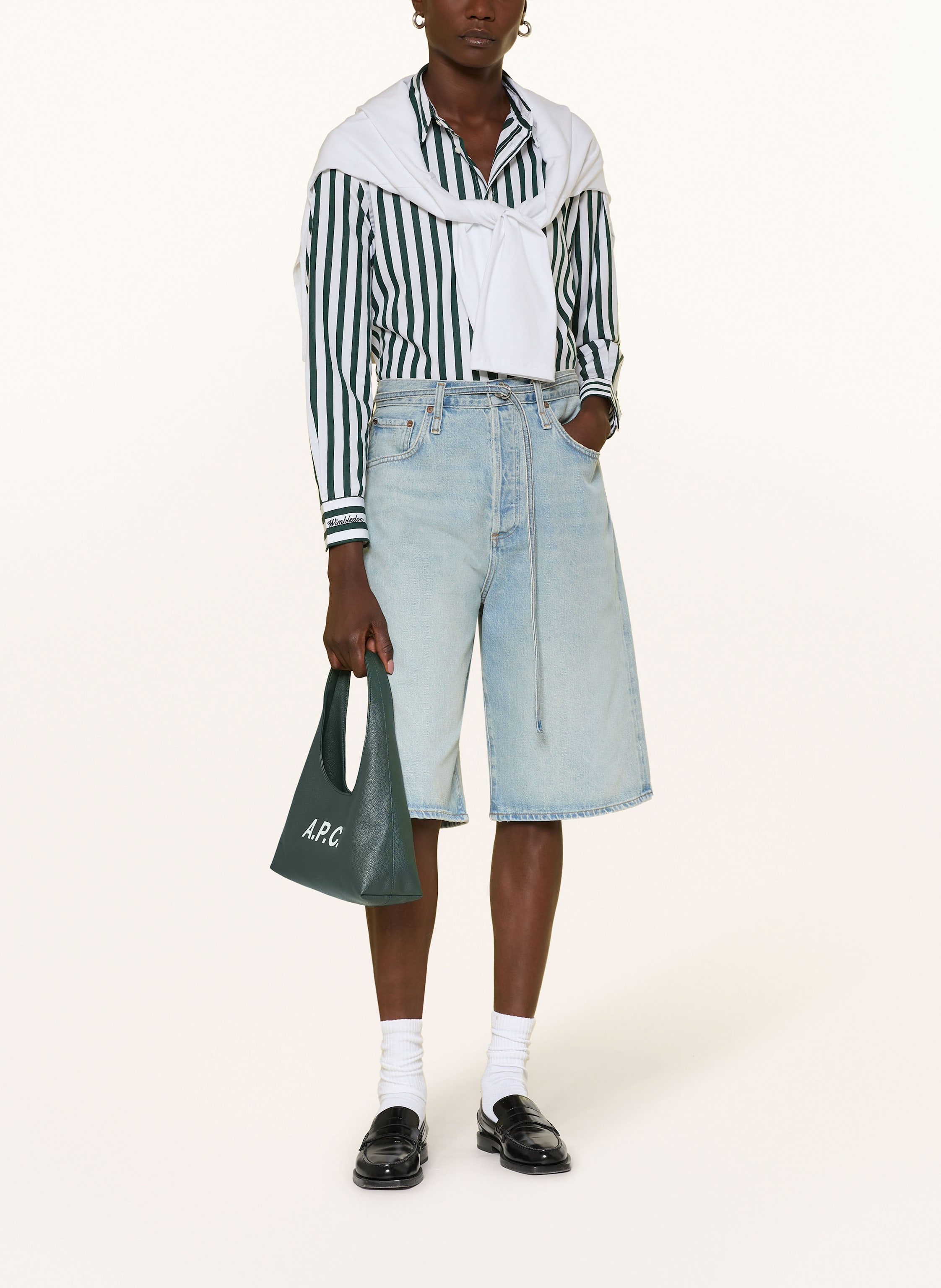 Thumbnail - A.P.C. Schultertasche Baby Ninon gruen