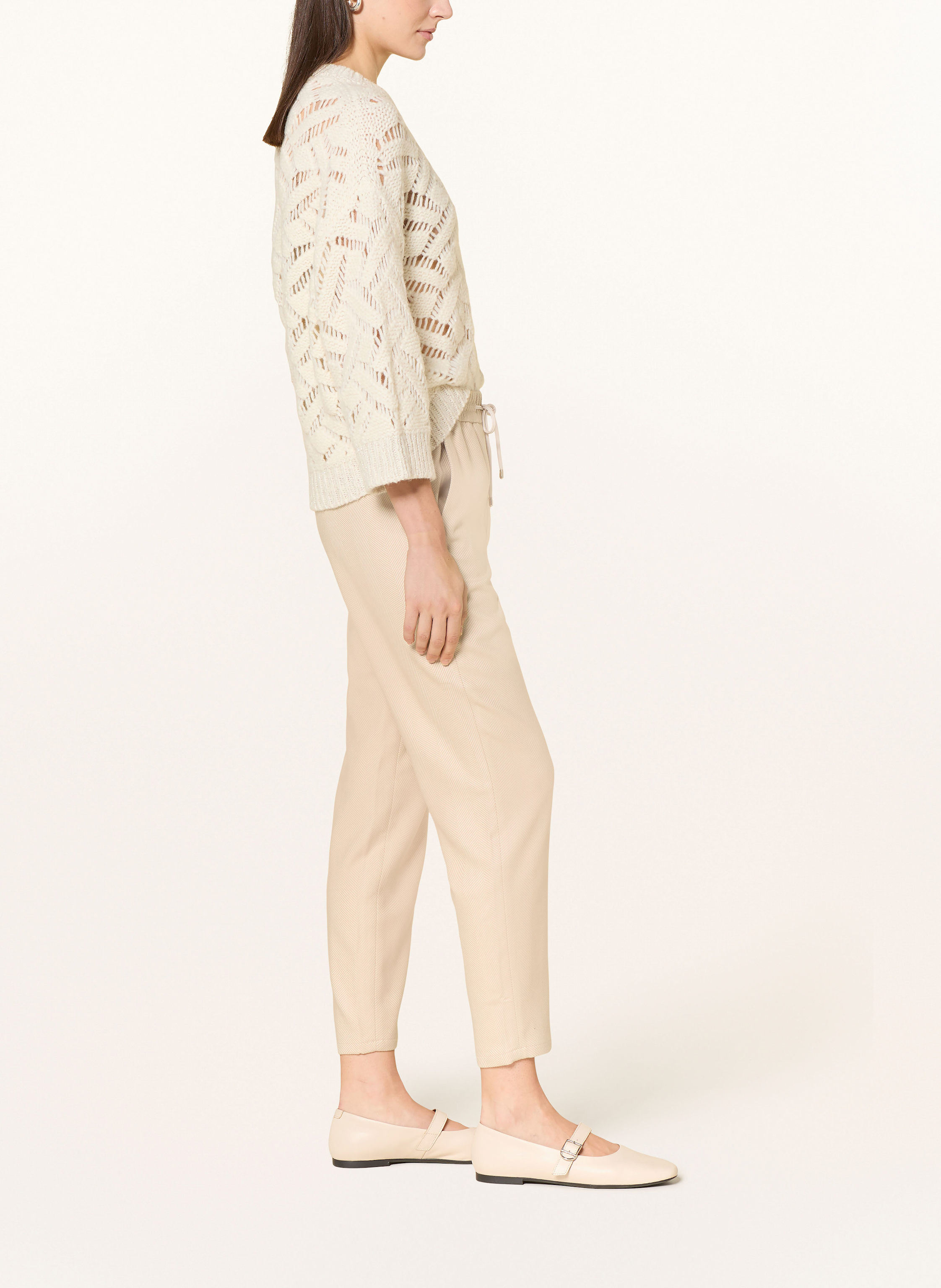 Thumbnail - Marc Cain 7/8-Hose Rhodos Im Jogging-Stil beige