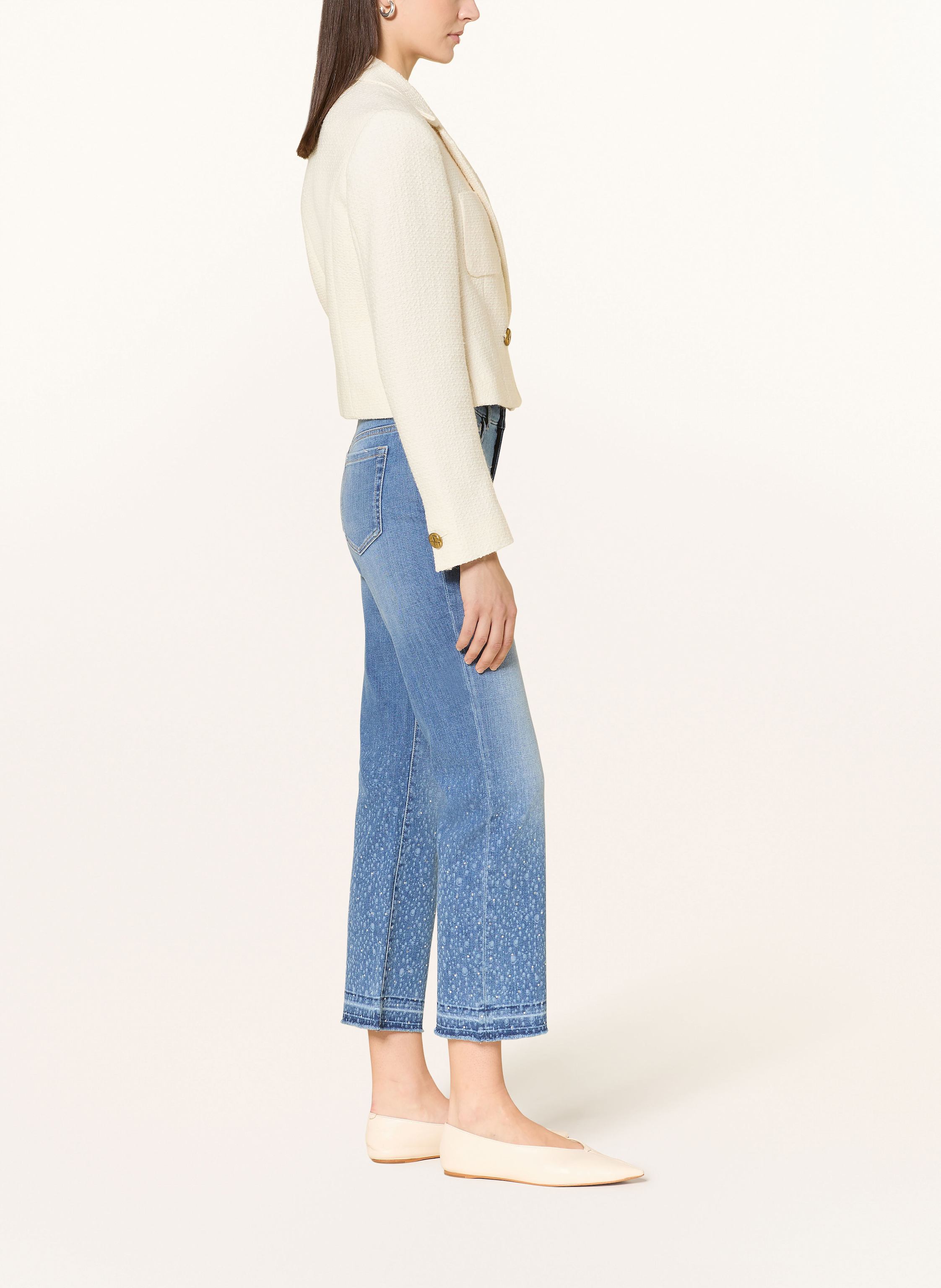 Thumbnail - Marc Cain Cropped Jeans Forli Mit Schmucksteinen blau