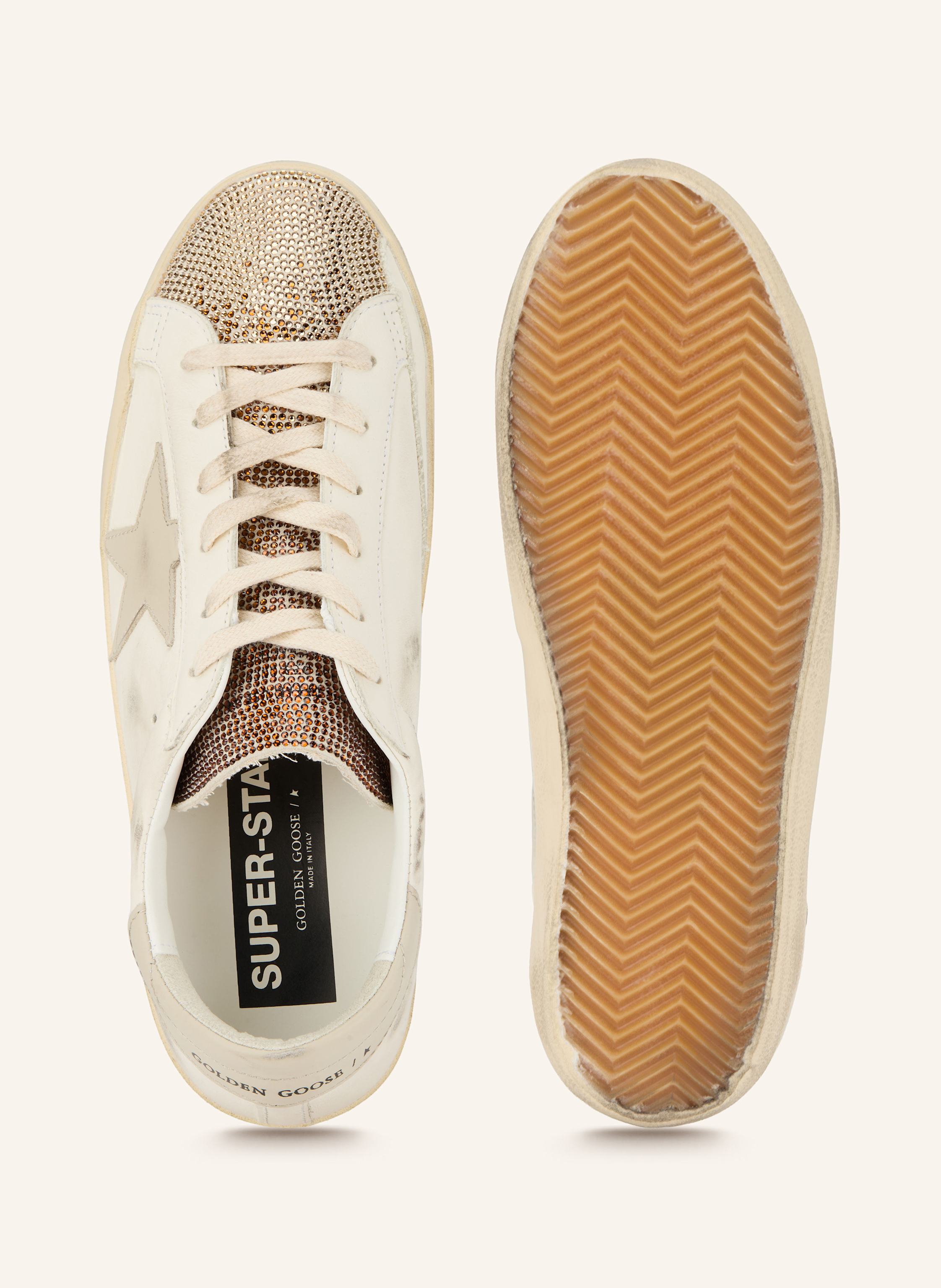 Thumbnail - Golden Goose Sneaker Super-Star Mit Schmucksteinen weiss