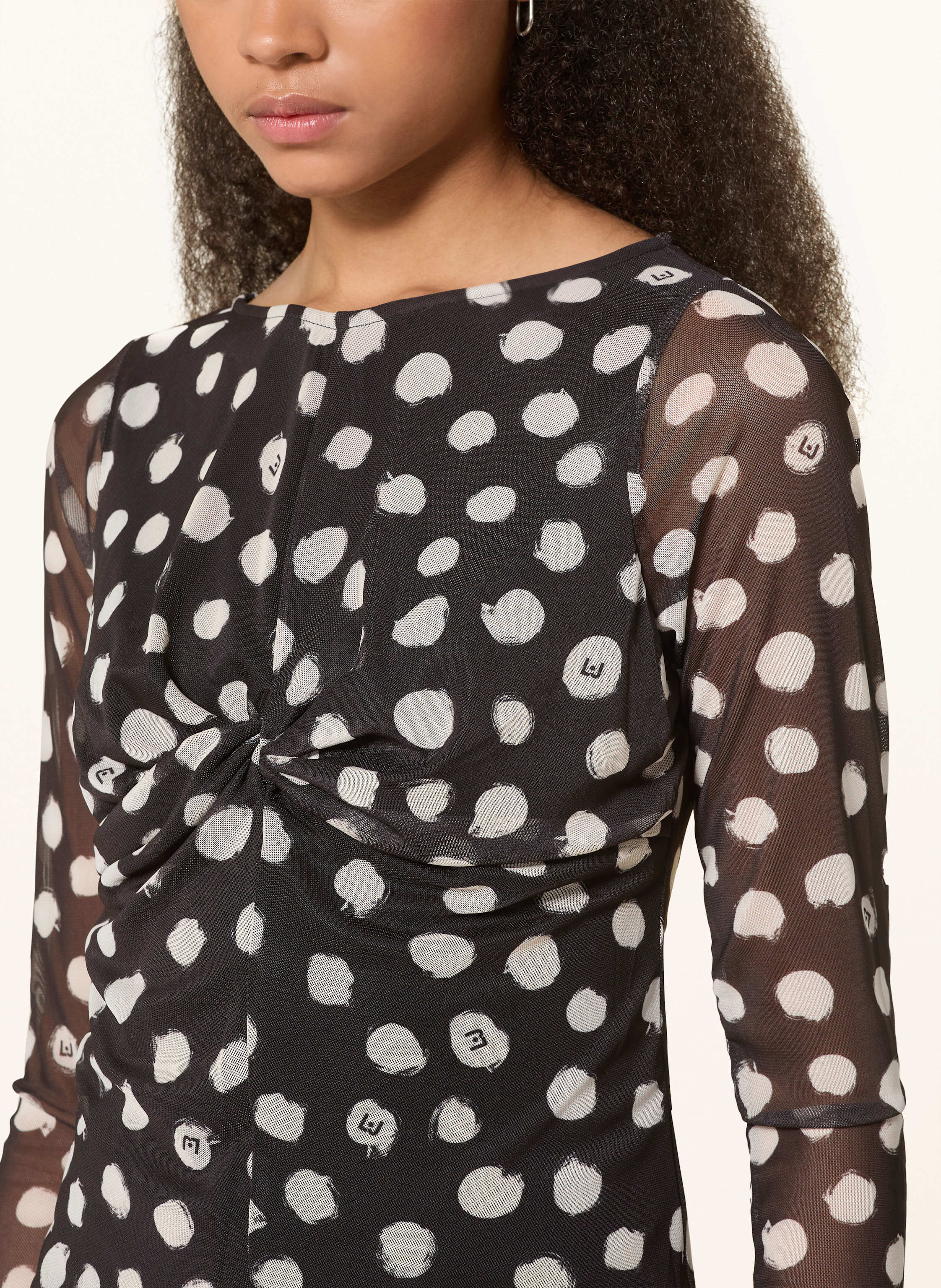 Thumbnail - Liu Jo Longsleeve Aus Mesh schwarz