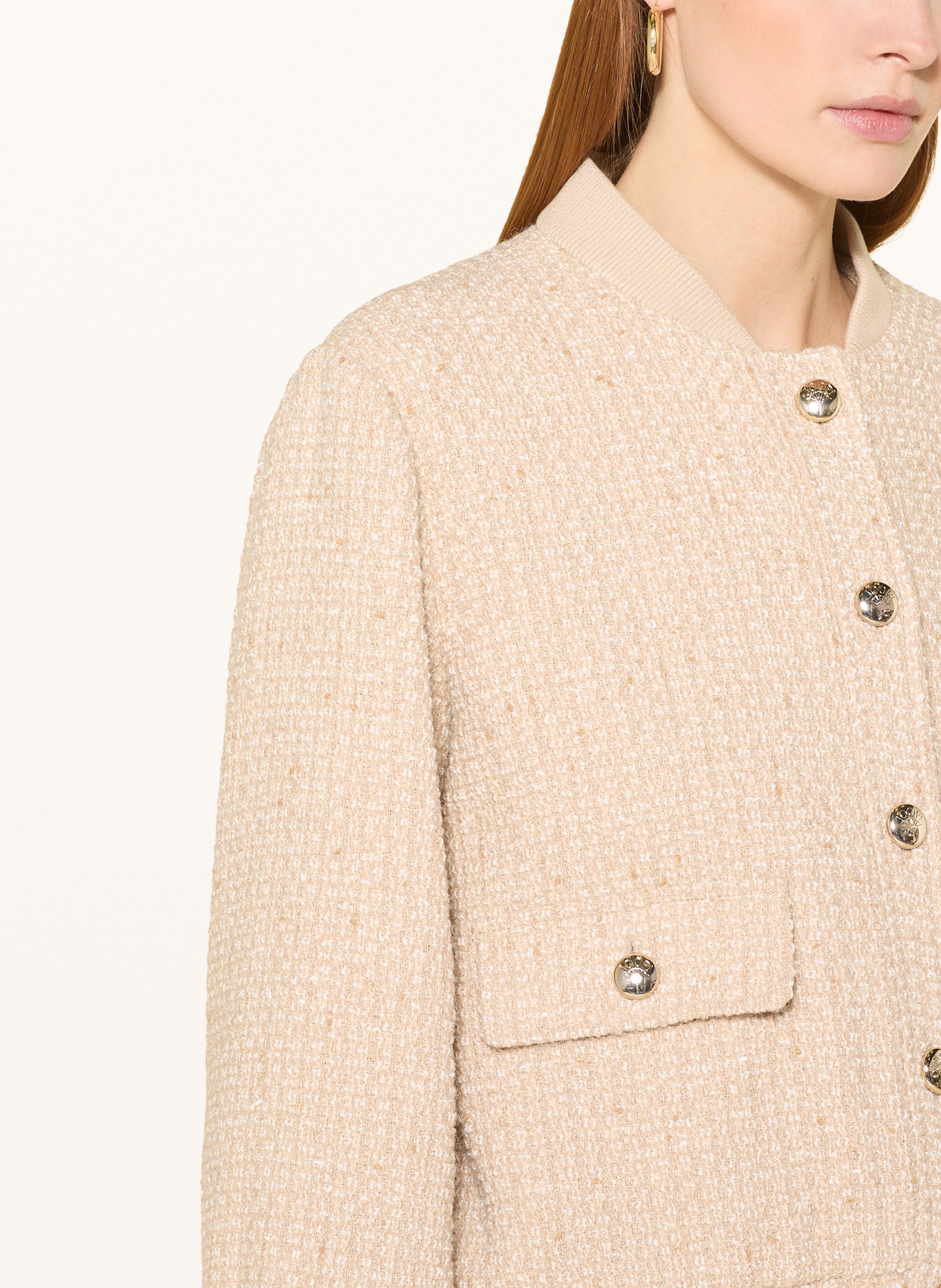 Thumbnail - Joop! Tweed-Blouson Jewel Mit Glitzergarn beige