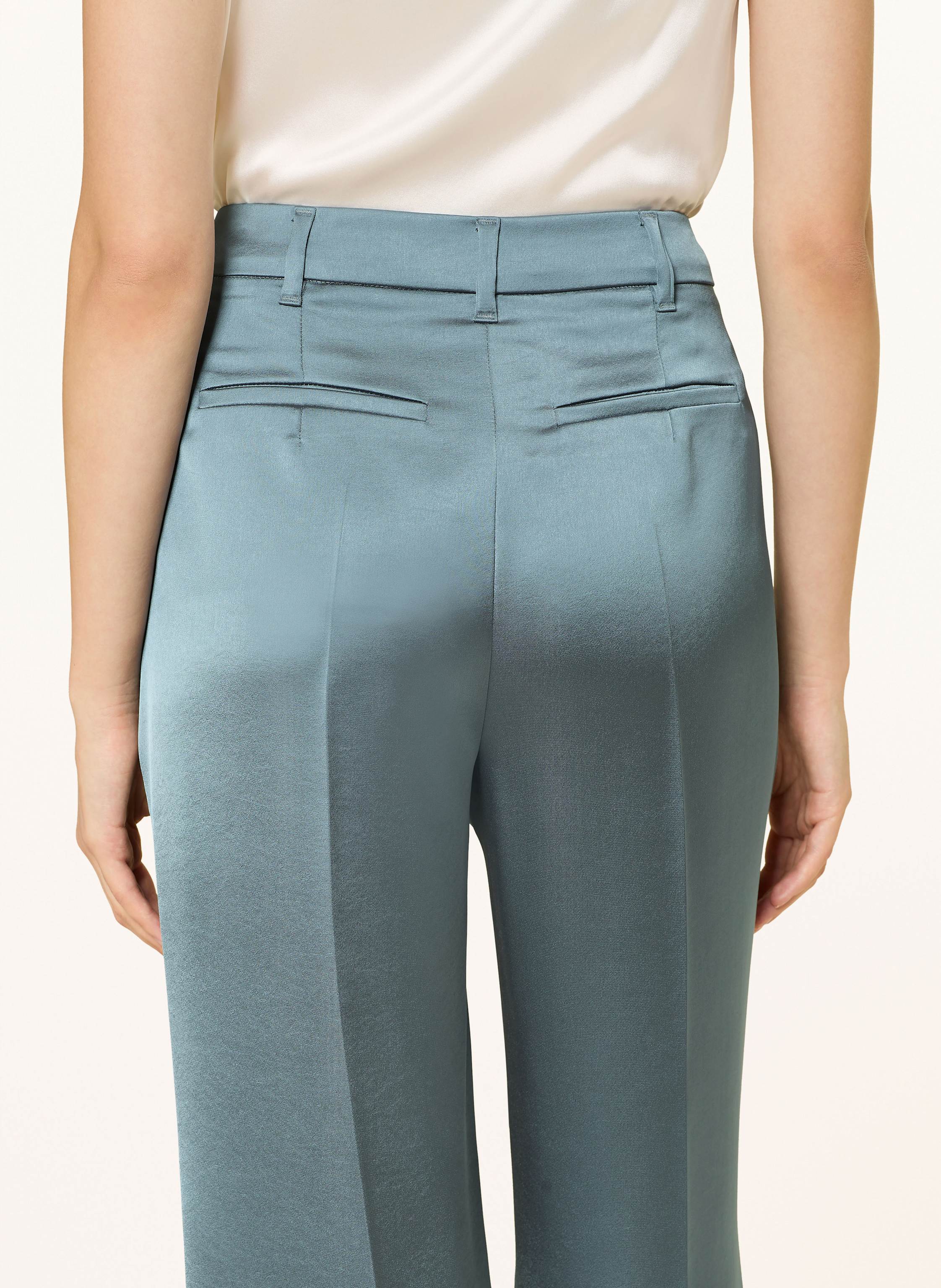 Thumbnail - Luisa Cerano Marlenehose Aus Satin blau