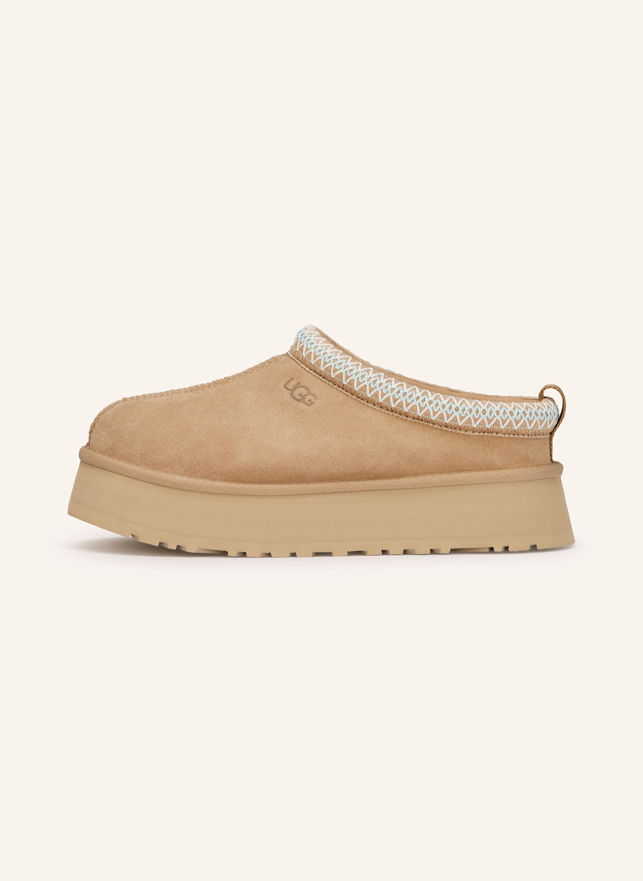Thumbnail - Ugg Plateau-Pantoletten Tazz beige