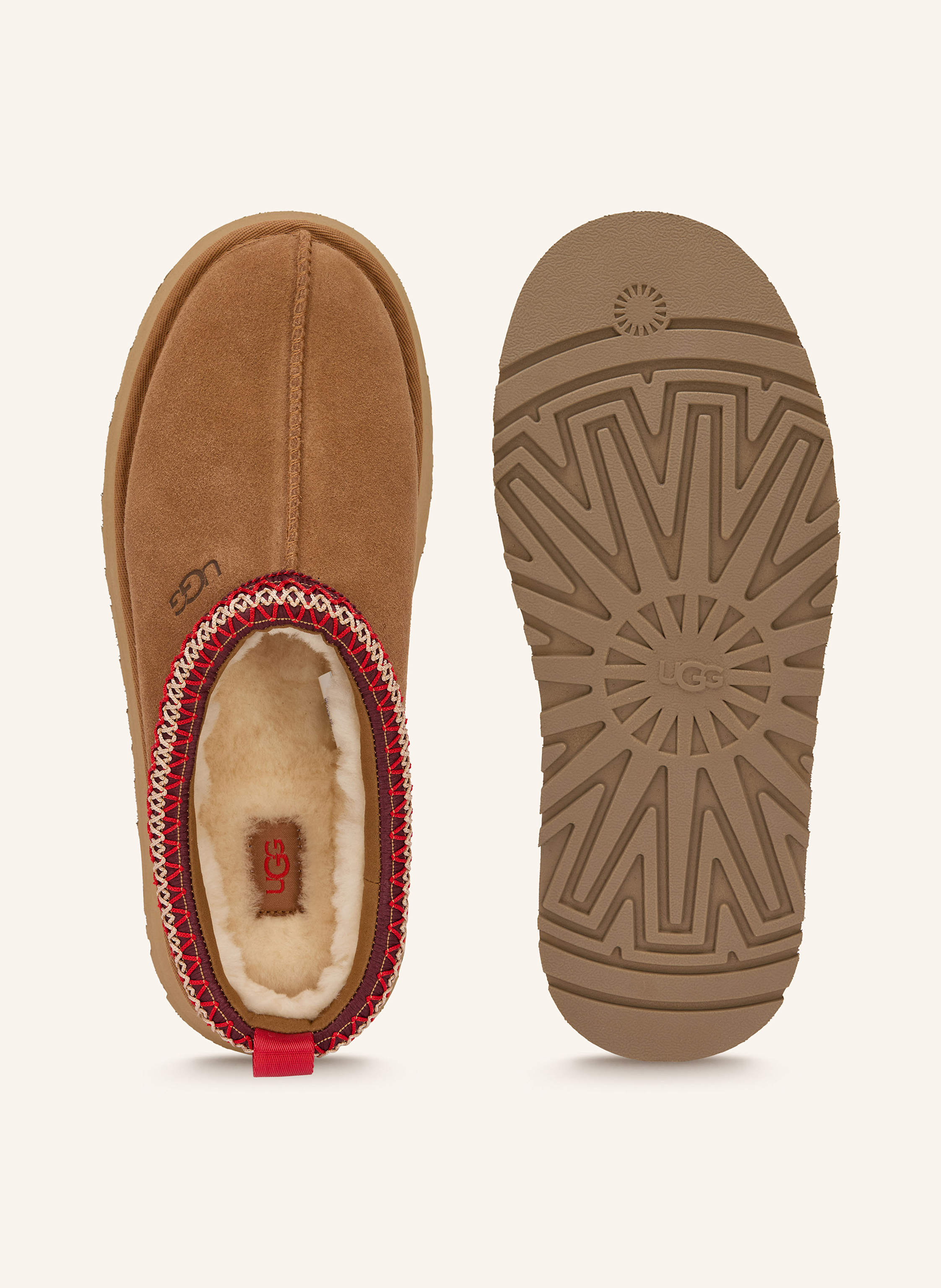 Thumbnail - Ugg Plateau-Pantoletten Tazz braun