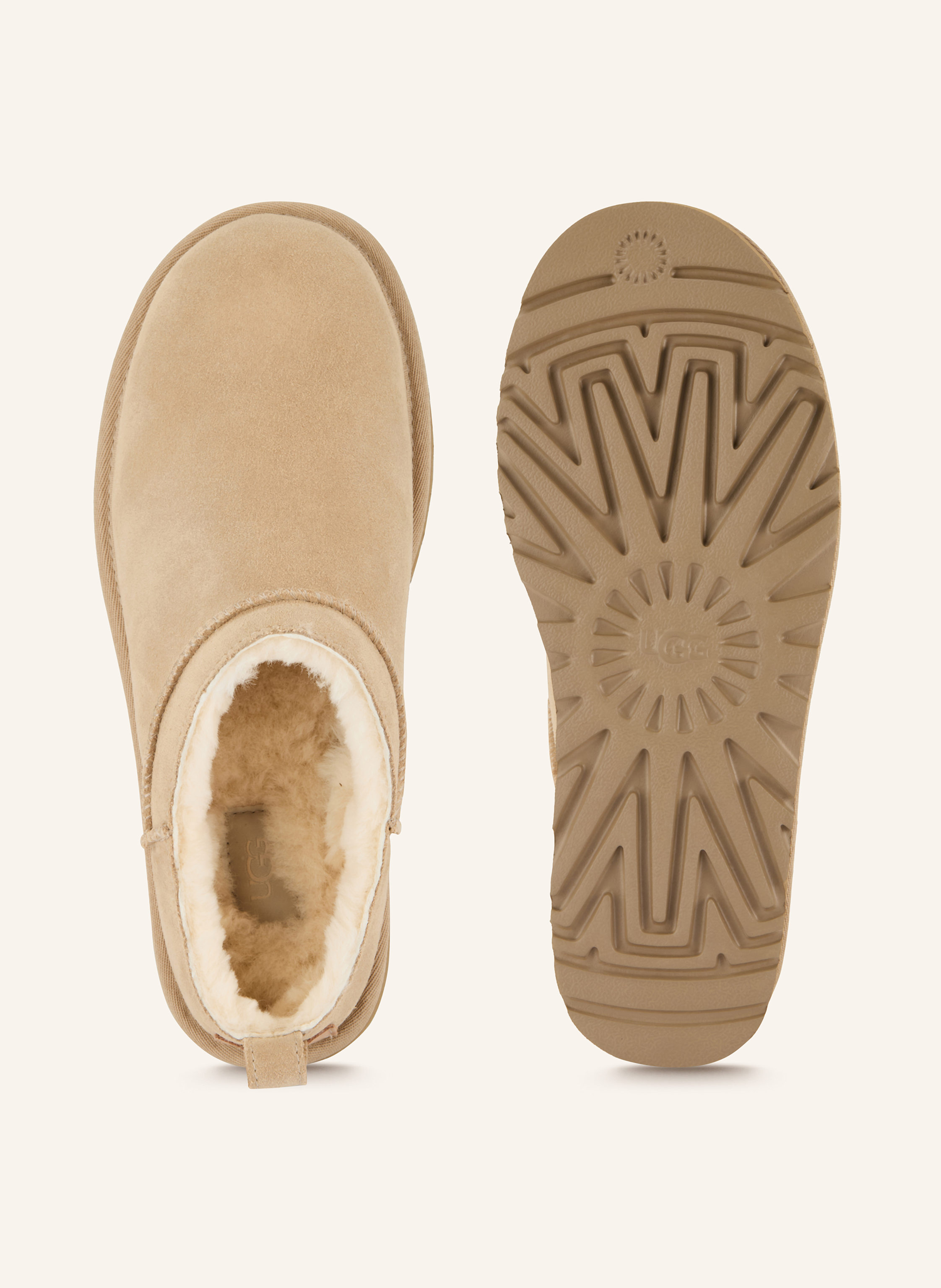 Thumbnail - Ugg Pantoletten Classic Micro beige