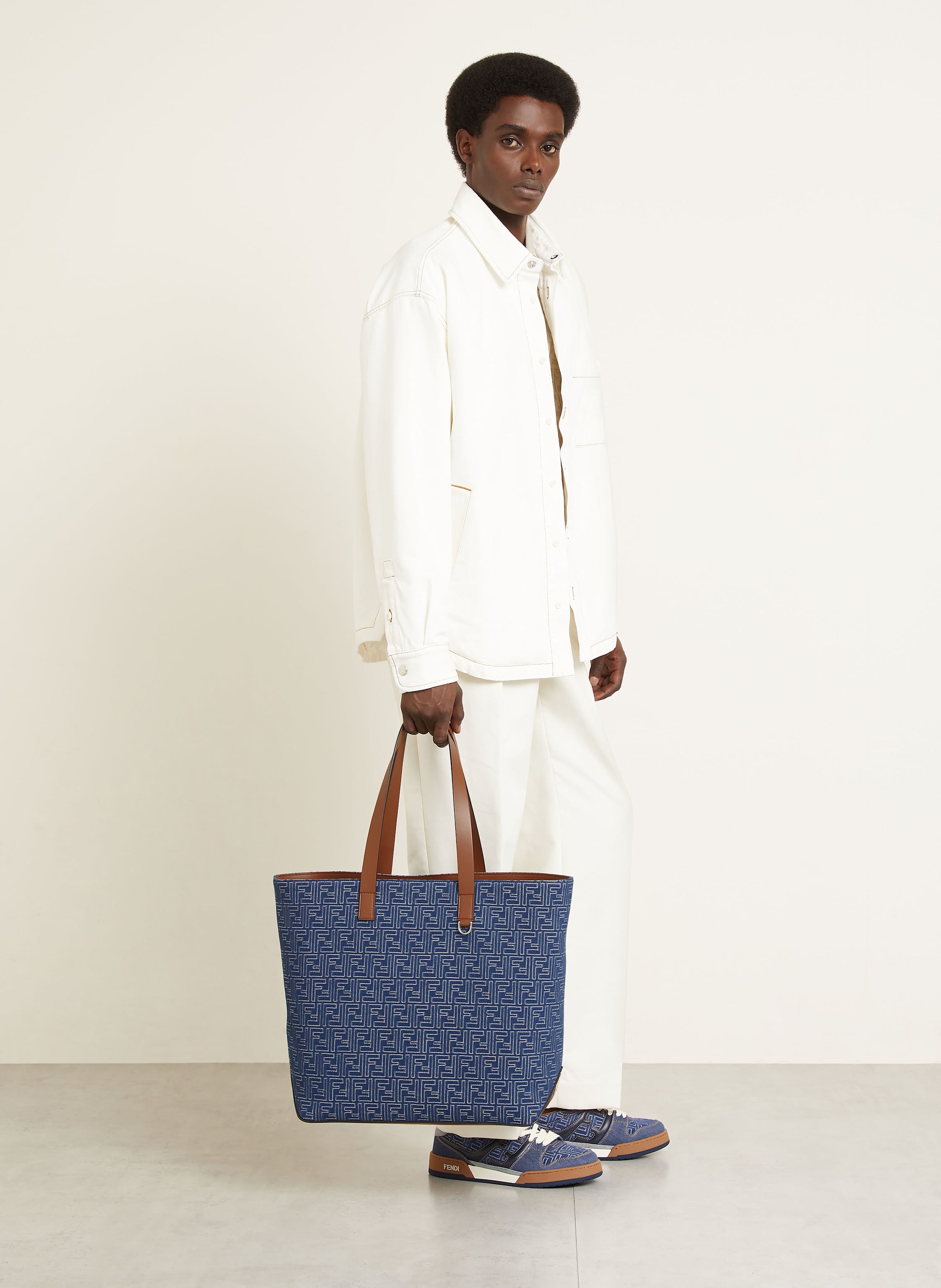 Thumbnail - Fendi Shopper Medium blau