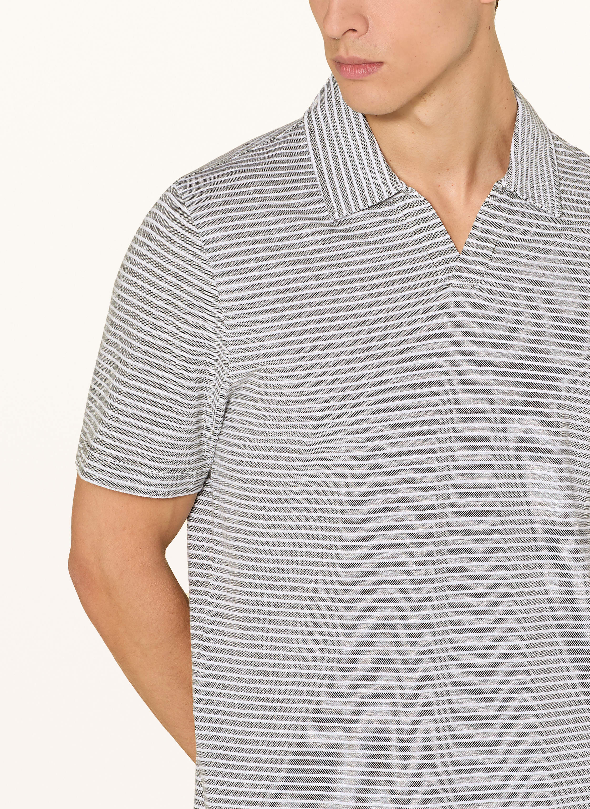 Thumbnail - Maerz Muenchen Jersey-Poloshirt Regular Fit grau