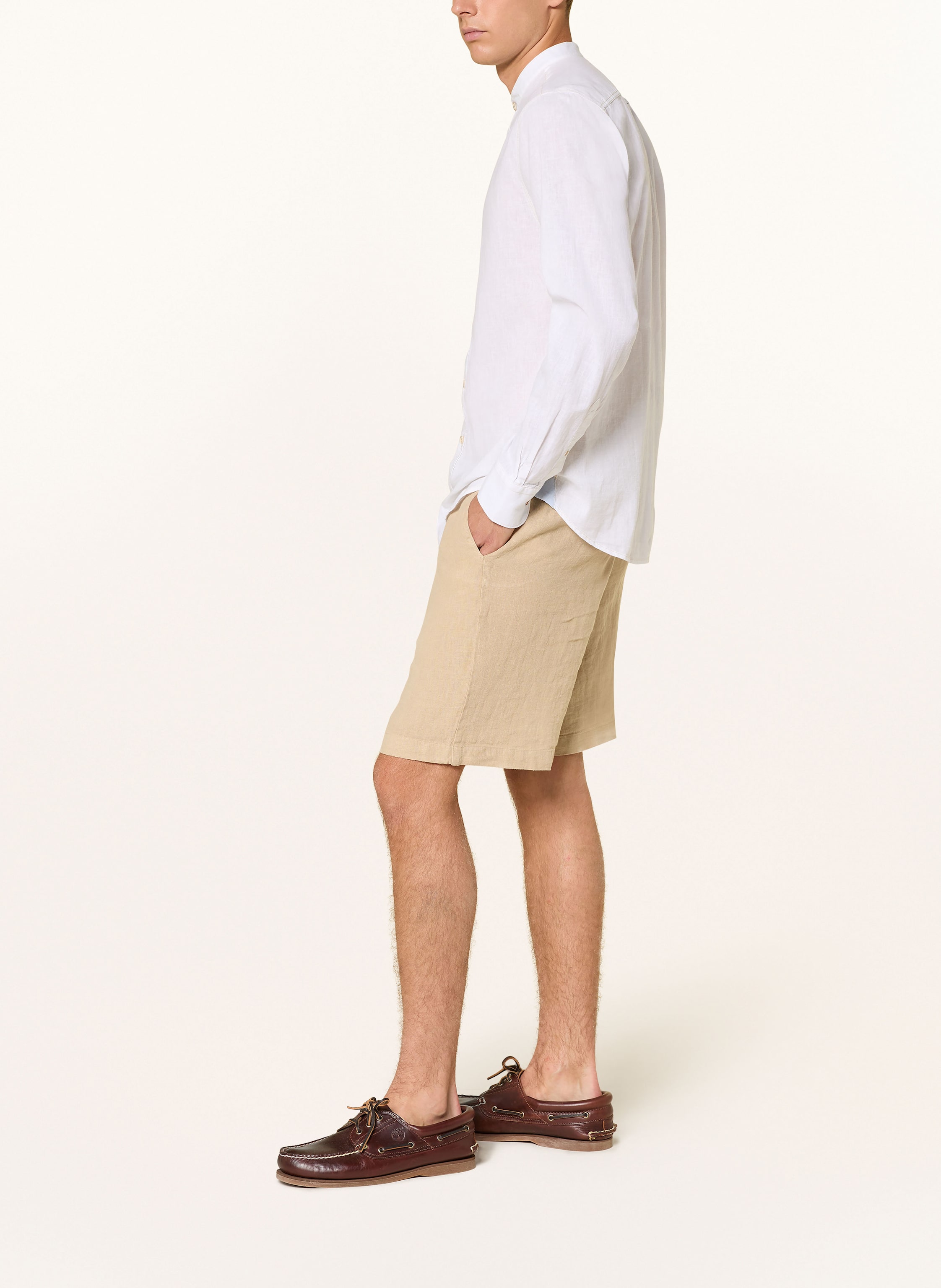 Thumbnail - Maerz Muenchen Leinenshorts Regular Fit beige