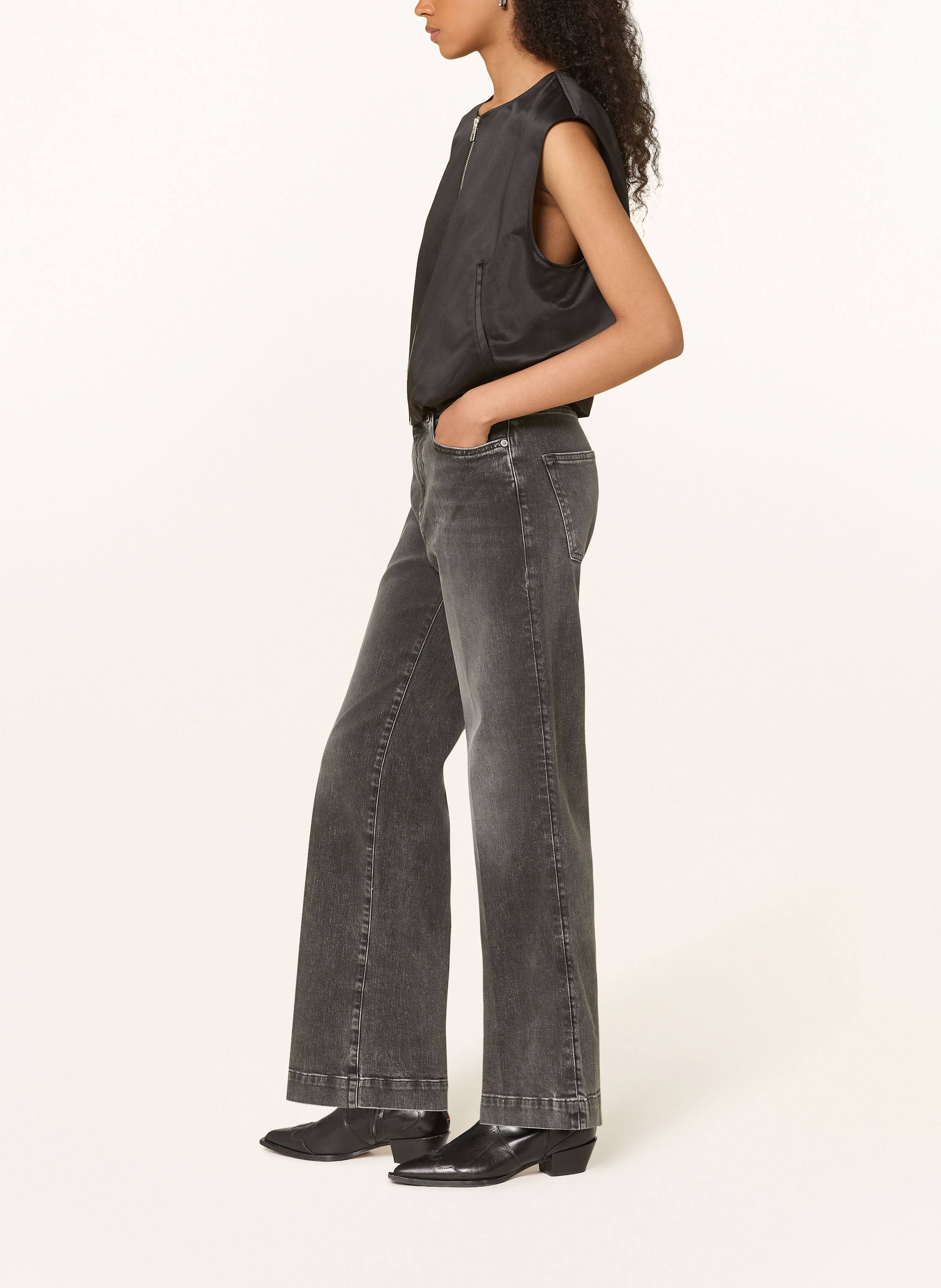 Thumbnail - Replay Wide Leg Jeans Melja grau