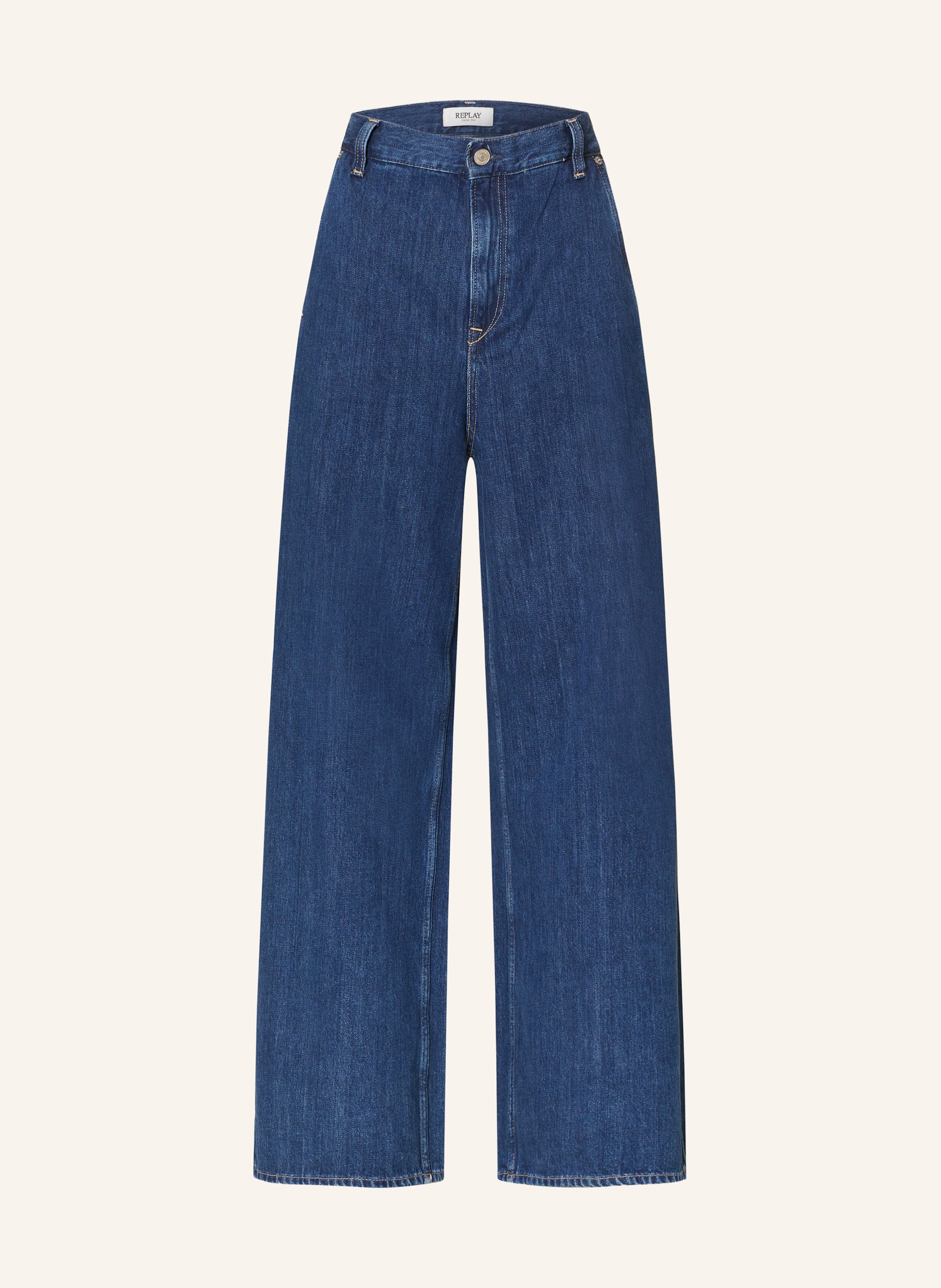 Replay Wide Leg Jeans blau