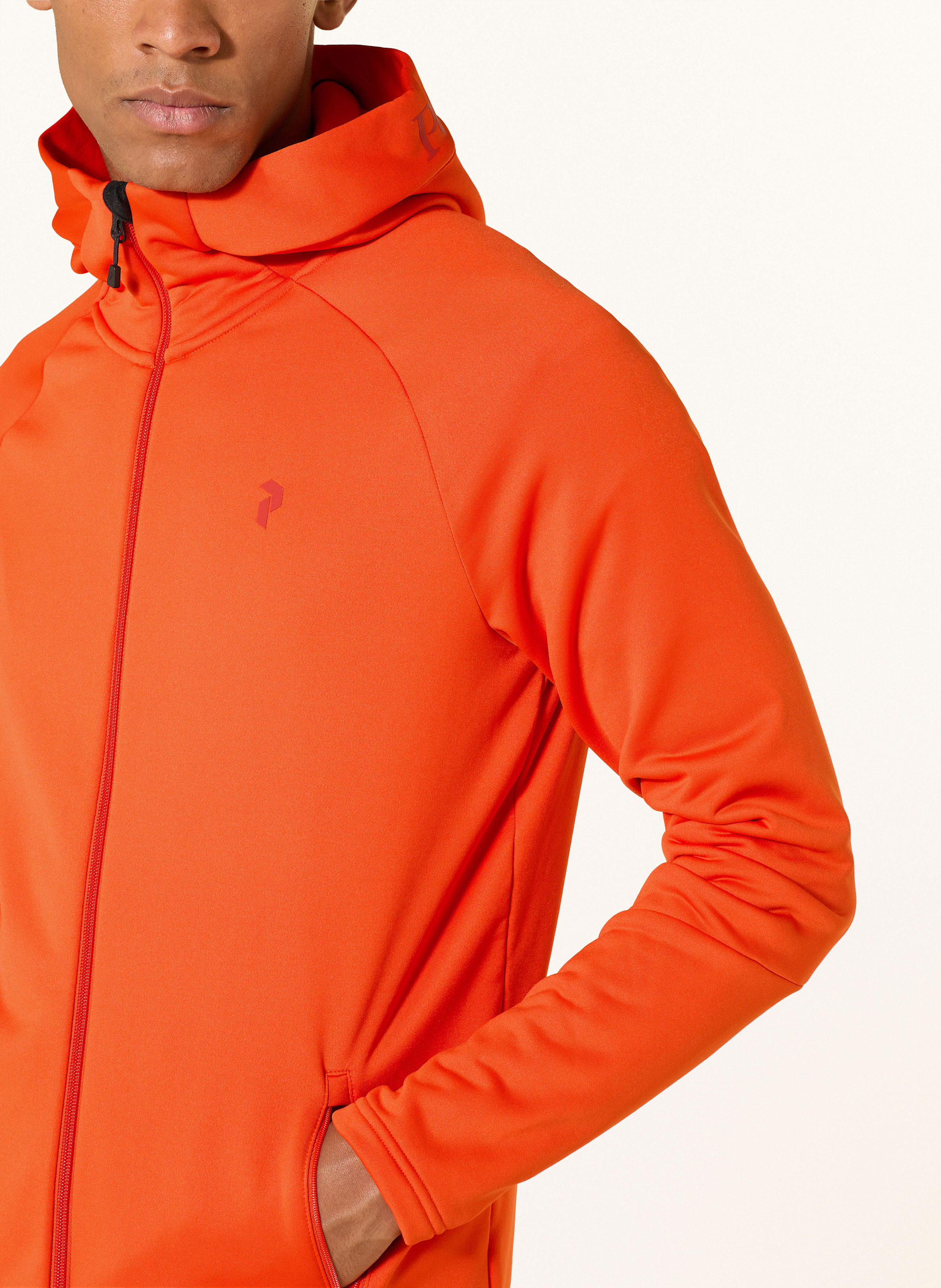 Thumbnail - Peak Performance Midlayer-Jacke Rider Zip Hood orange