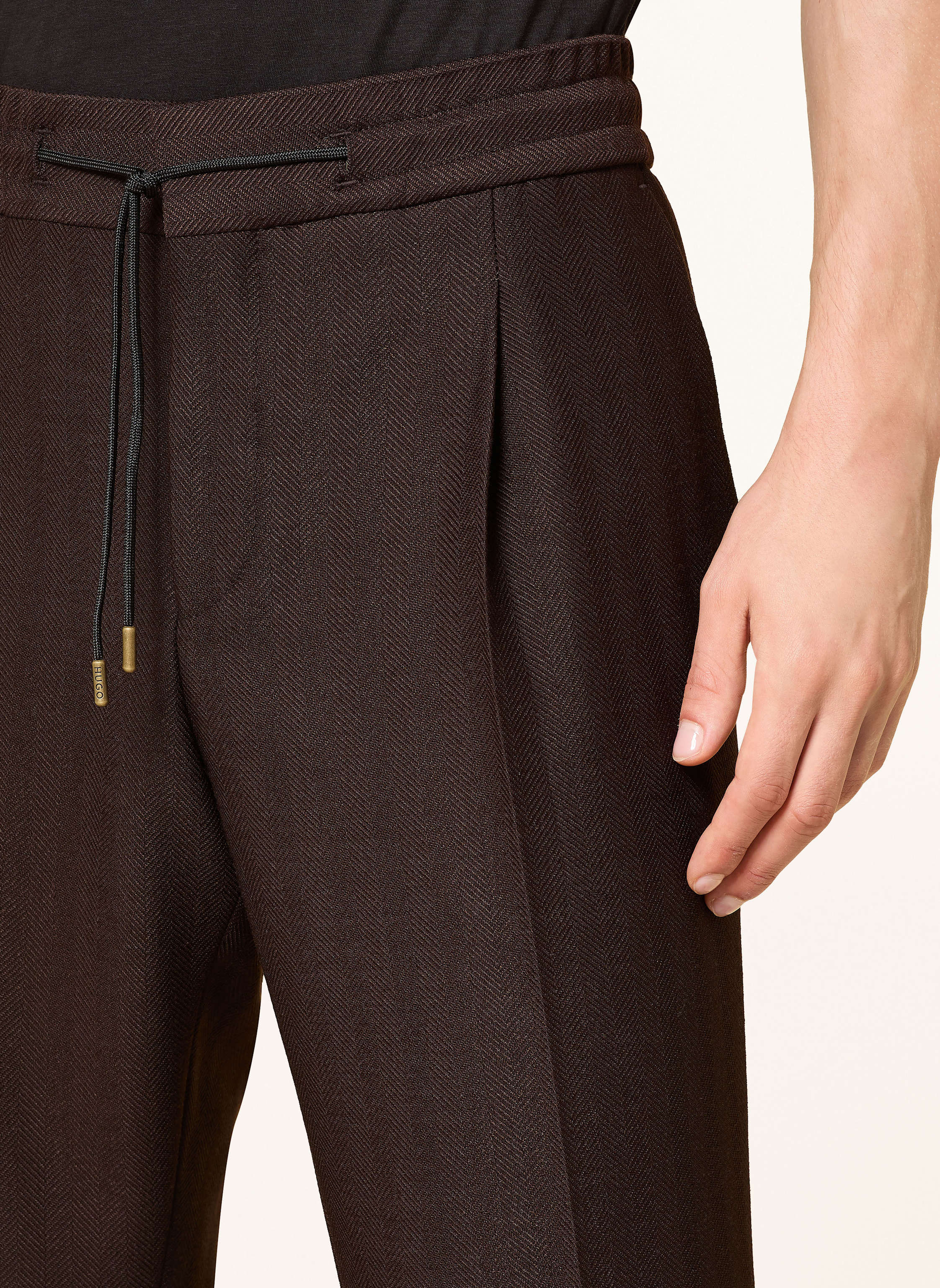 Thumbnail - Hugo Hose Getlin Im Jogging-Stil Slim Fit braun