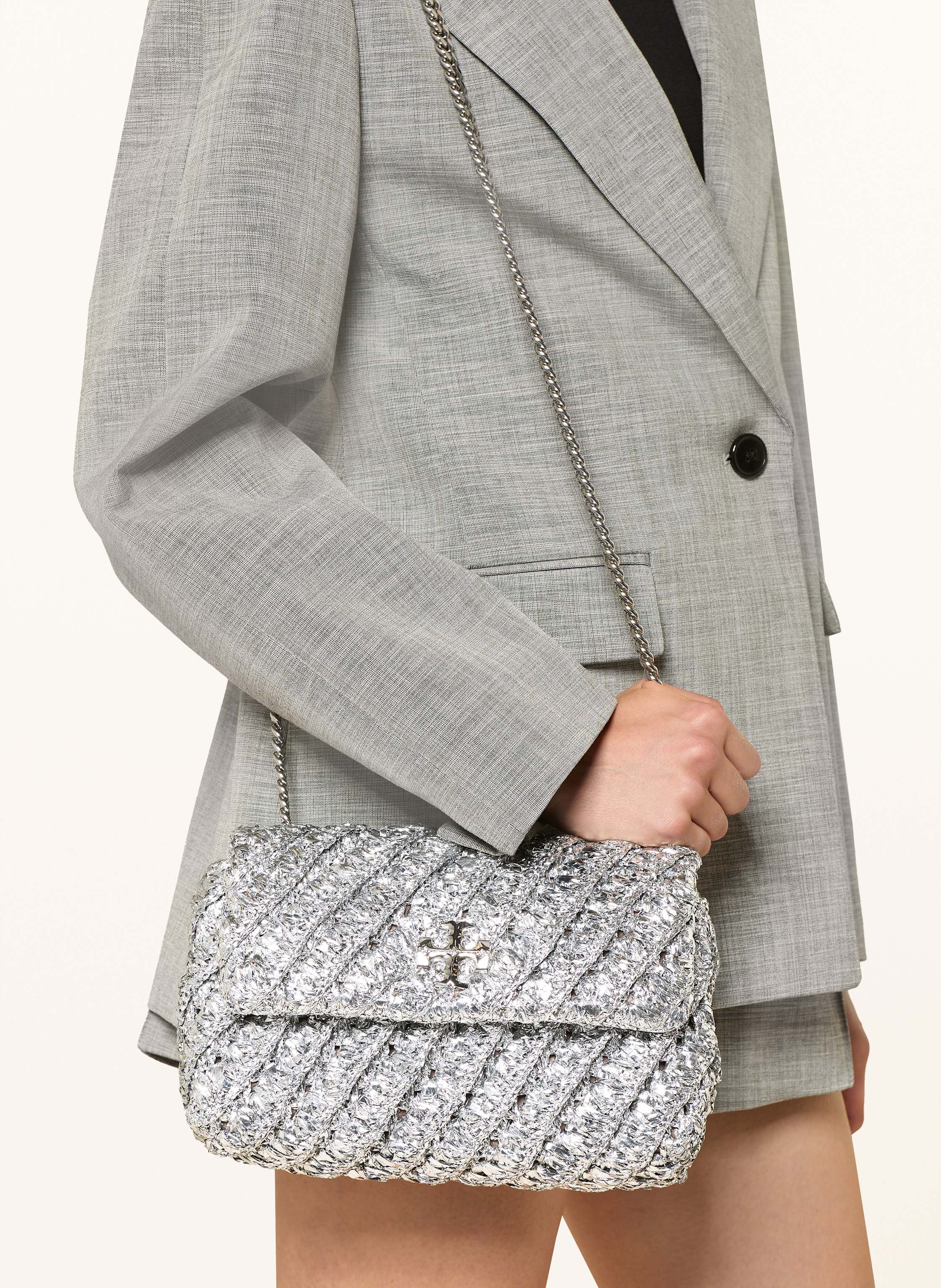 Thumbnail - Tory Burch Umhängetasche Kira silber