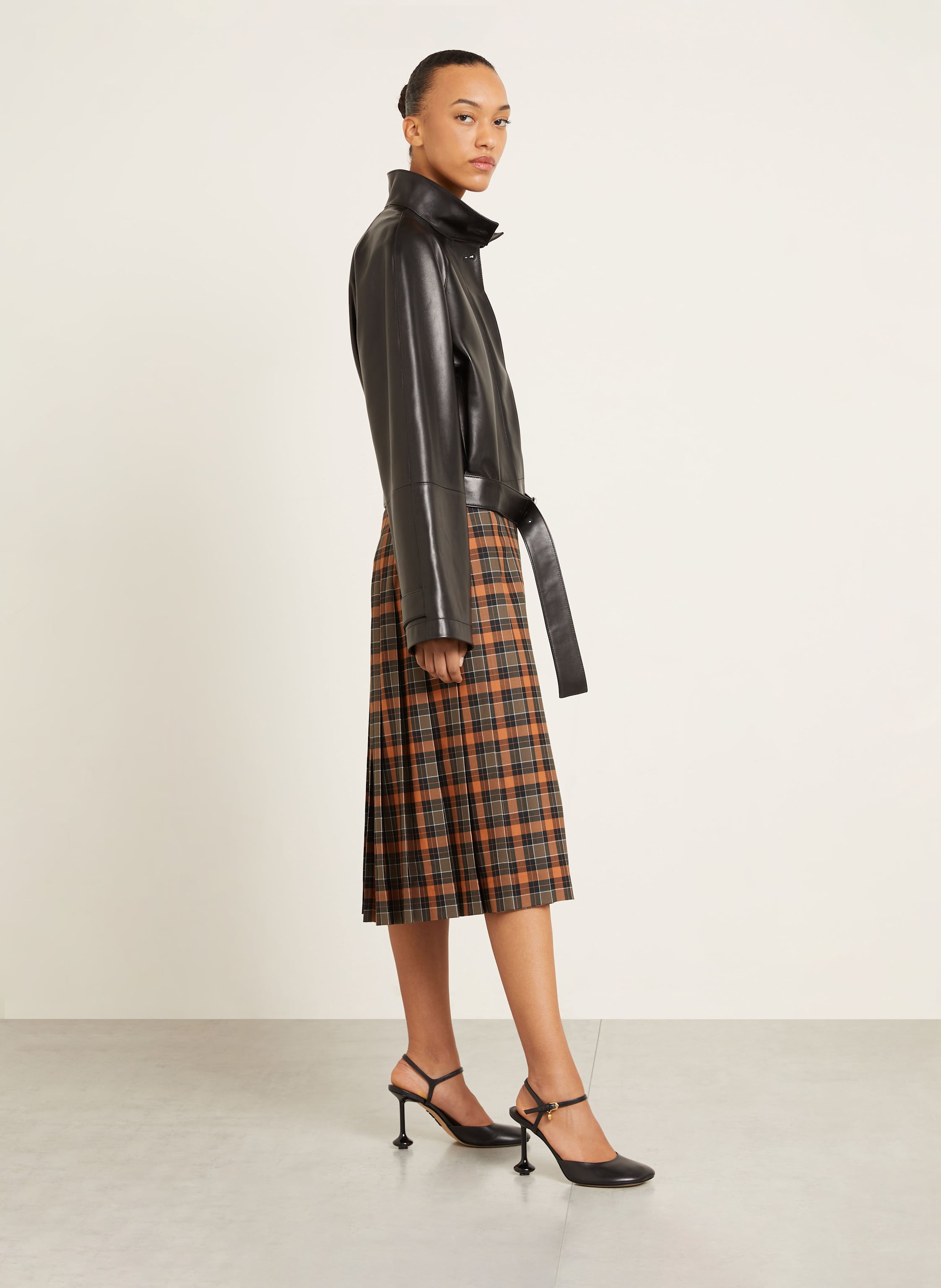 Thumbnail - Loewe Faltenrock In Wickeloptik orange