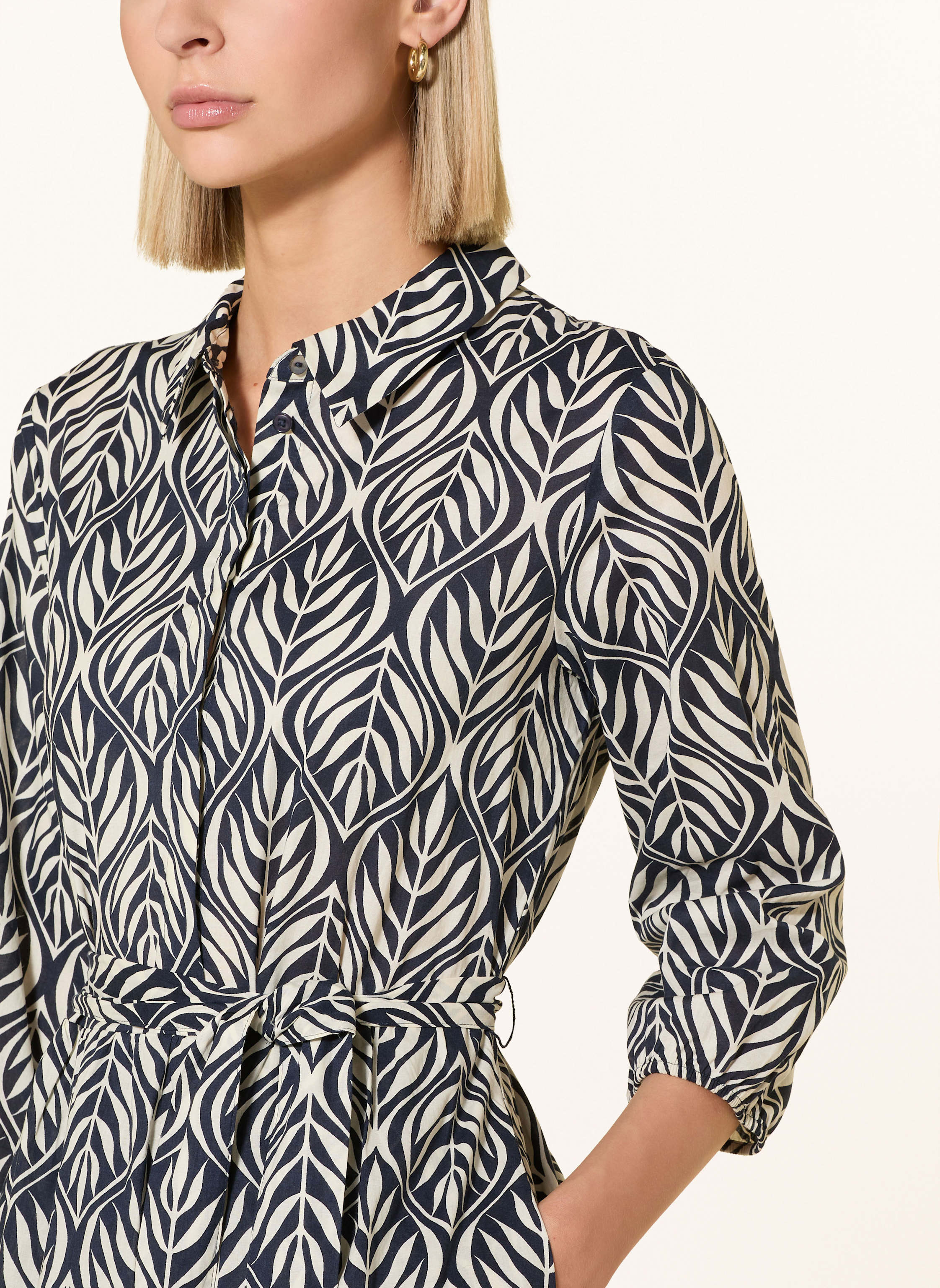 Thumbnail - S.Oliver Black Label Hemdblusenkleid Mit 3/4-Arm blau