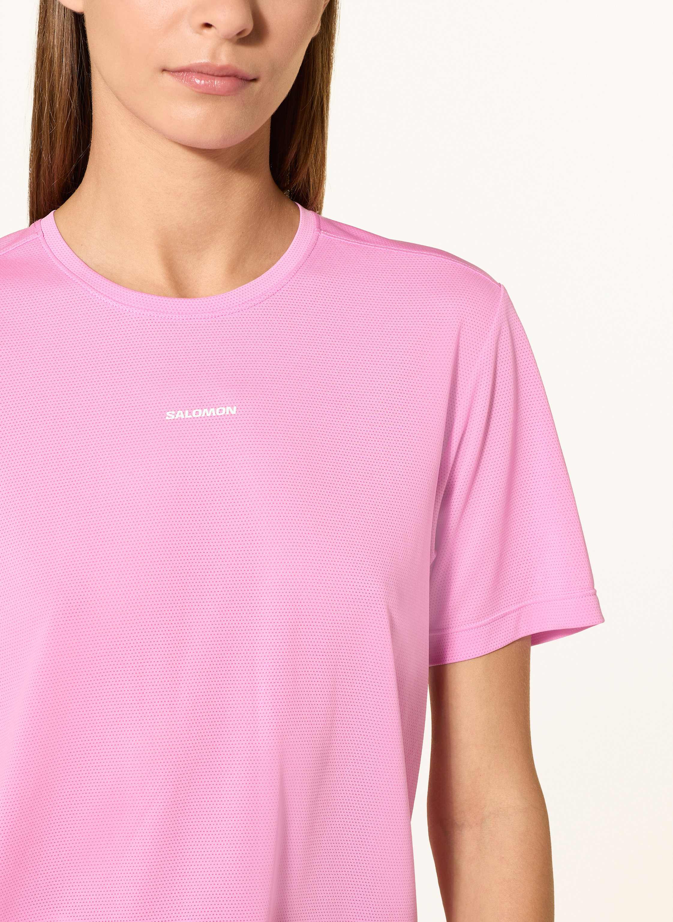 Thumbnail - Salomon Laufshirt Shkout Core pink