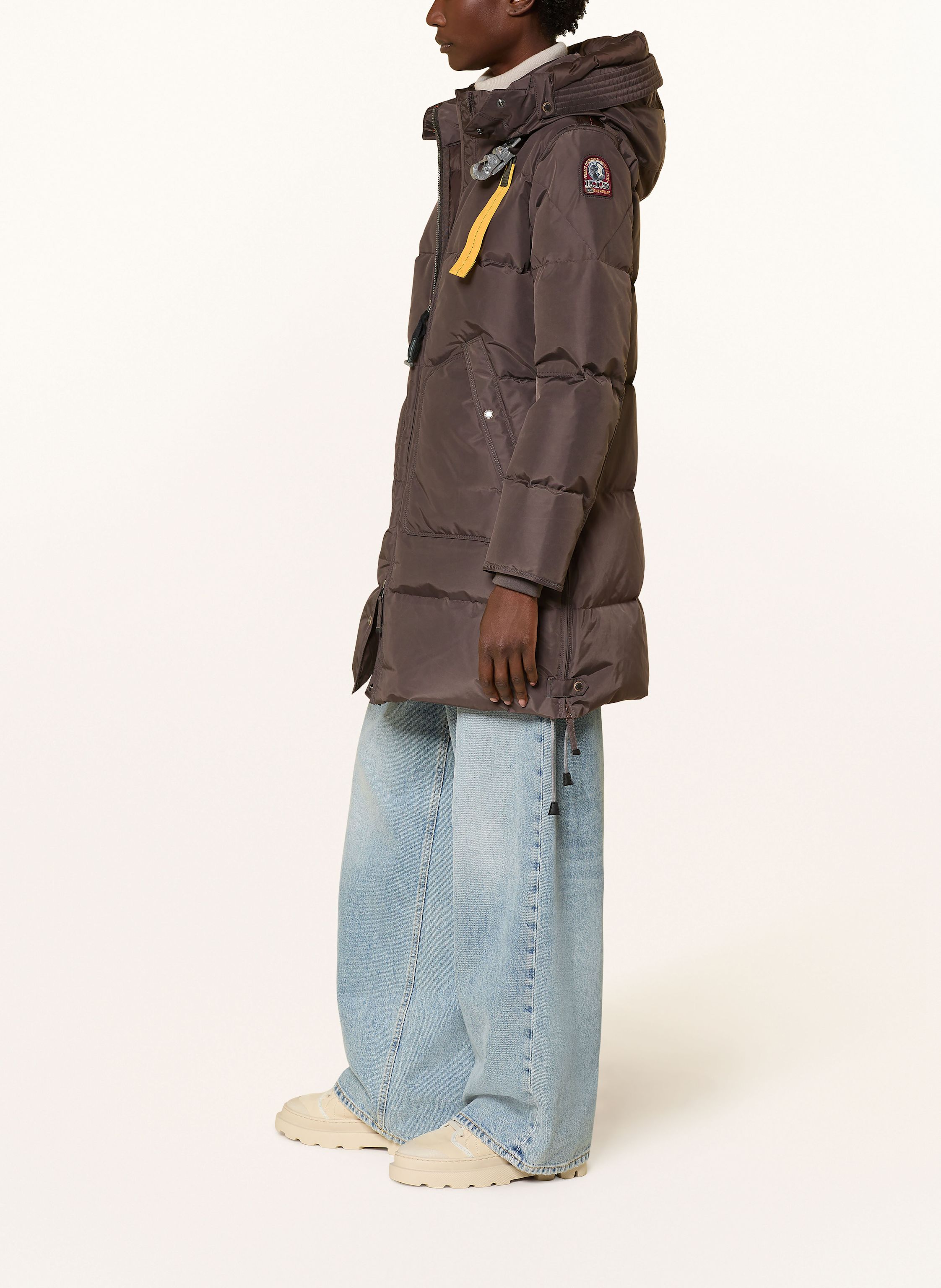 Thumbnail - Parajumpers Daunenmantel Long Bear Mit Abnehmbarer Kapuze braun