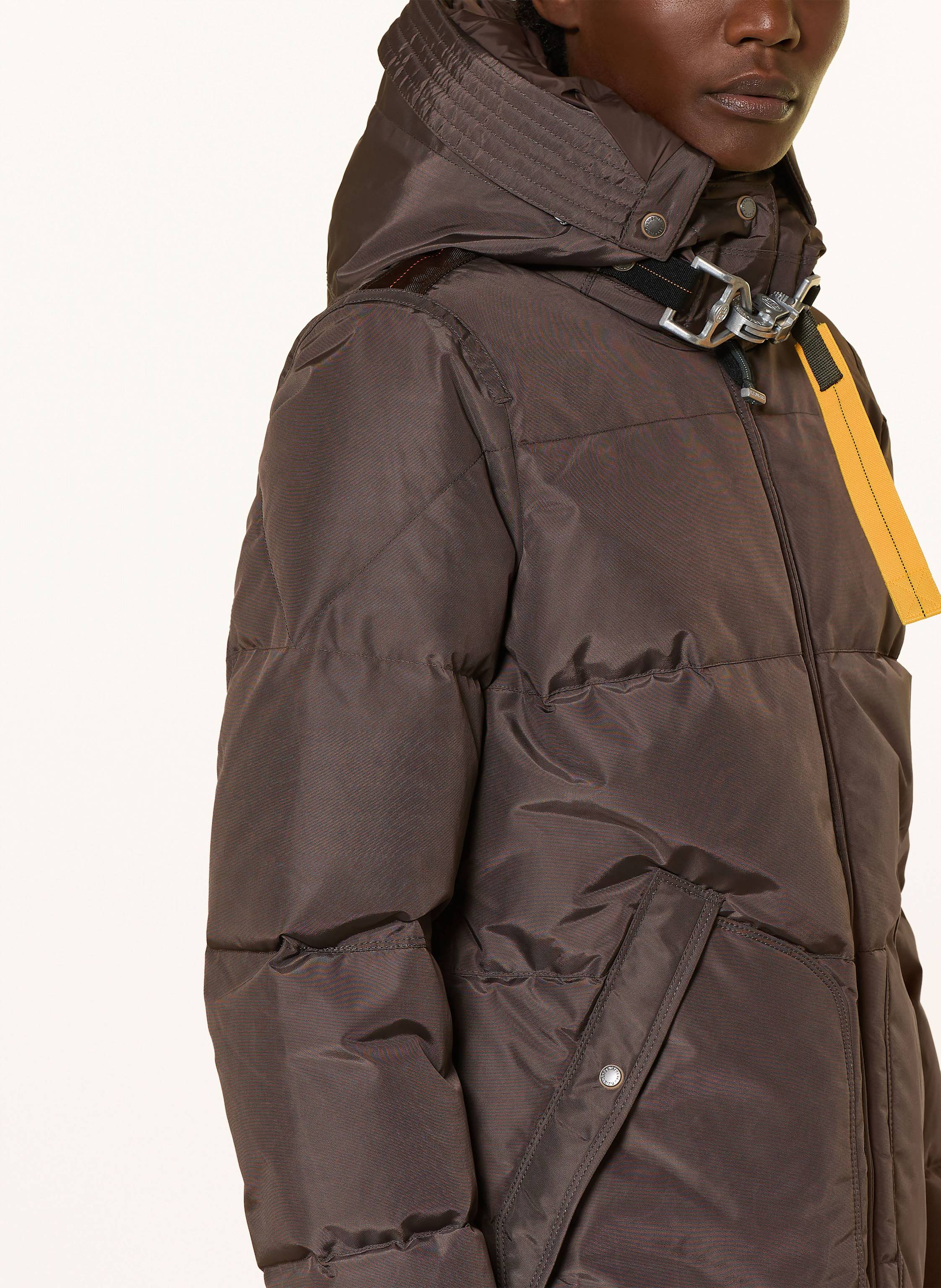 Thumbnail - Parajumpers Daunenmantel Long Bear Mit Abnehmbarer Kapuze braun