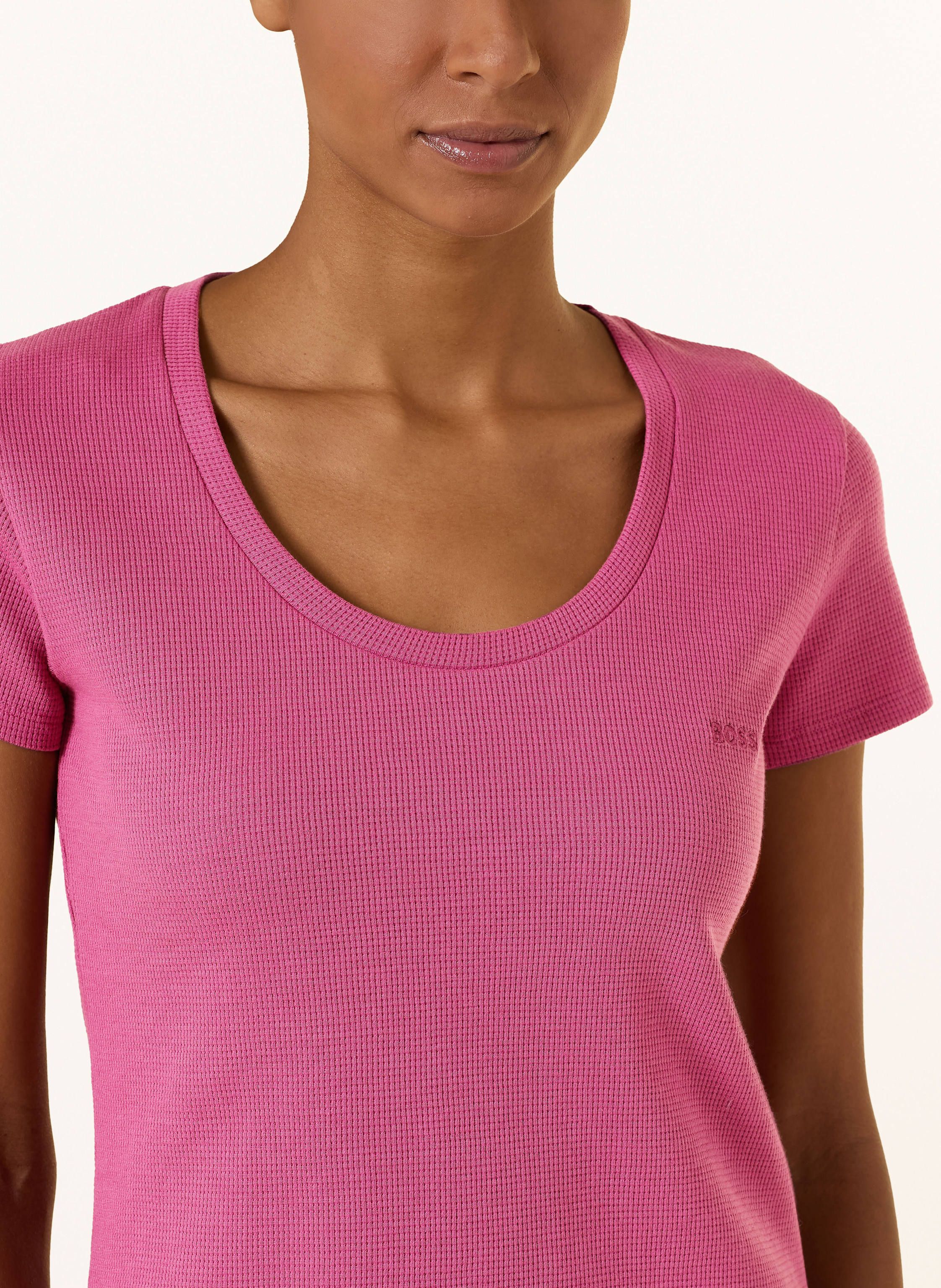 Thumbnail - Boss Schlafshirt Waffle pink