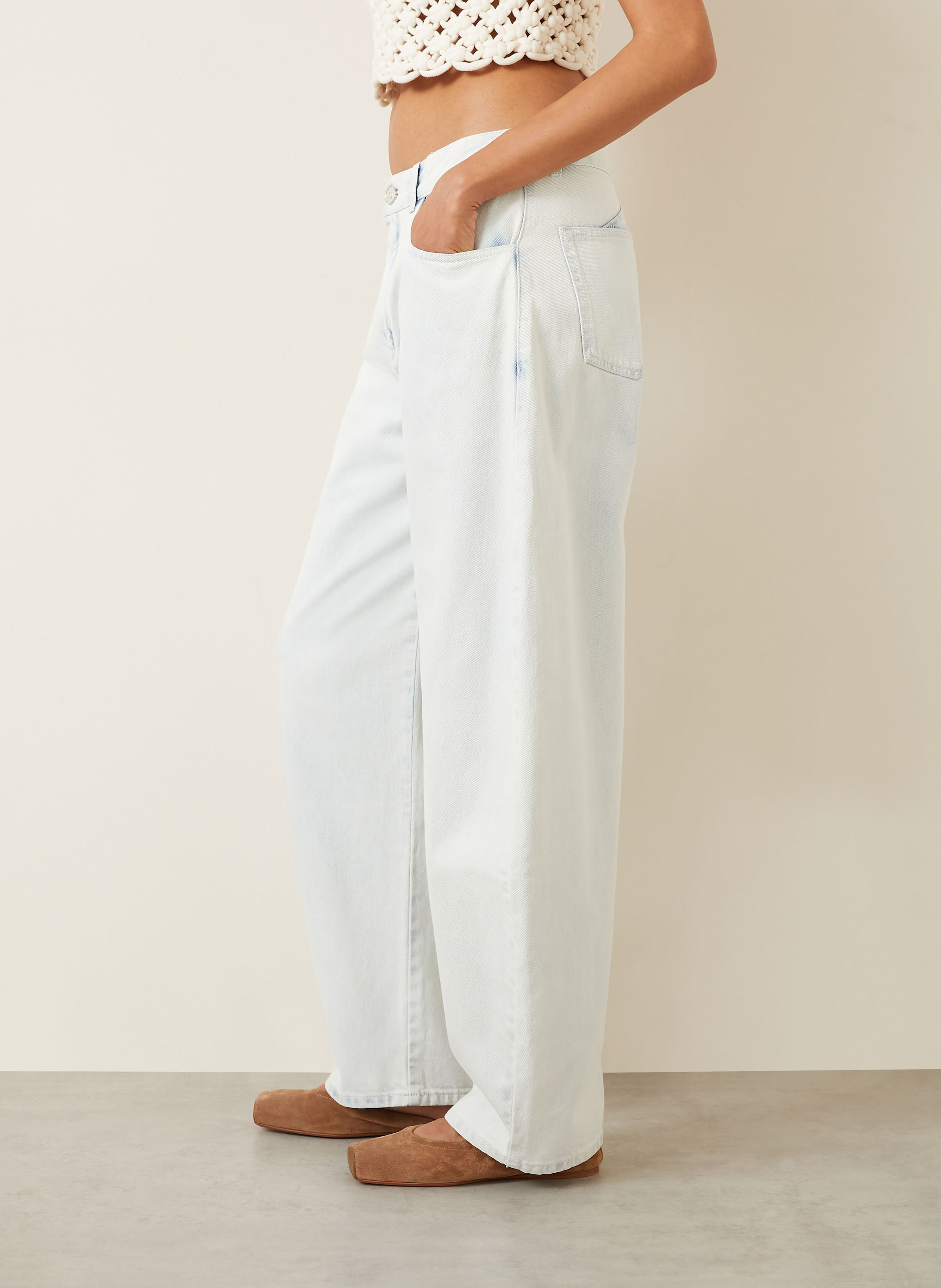 Thumbnail - Alaïa Barrel Jeans blau