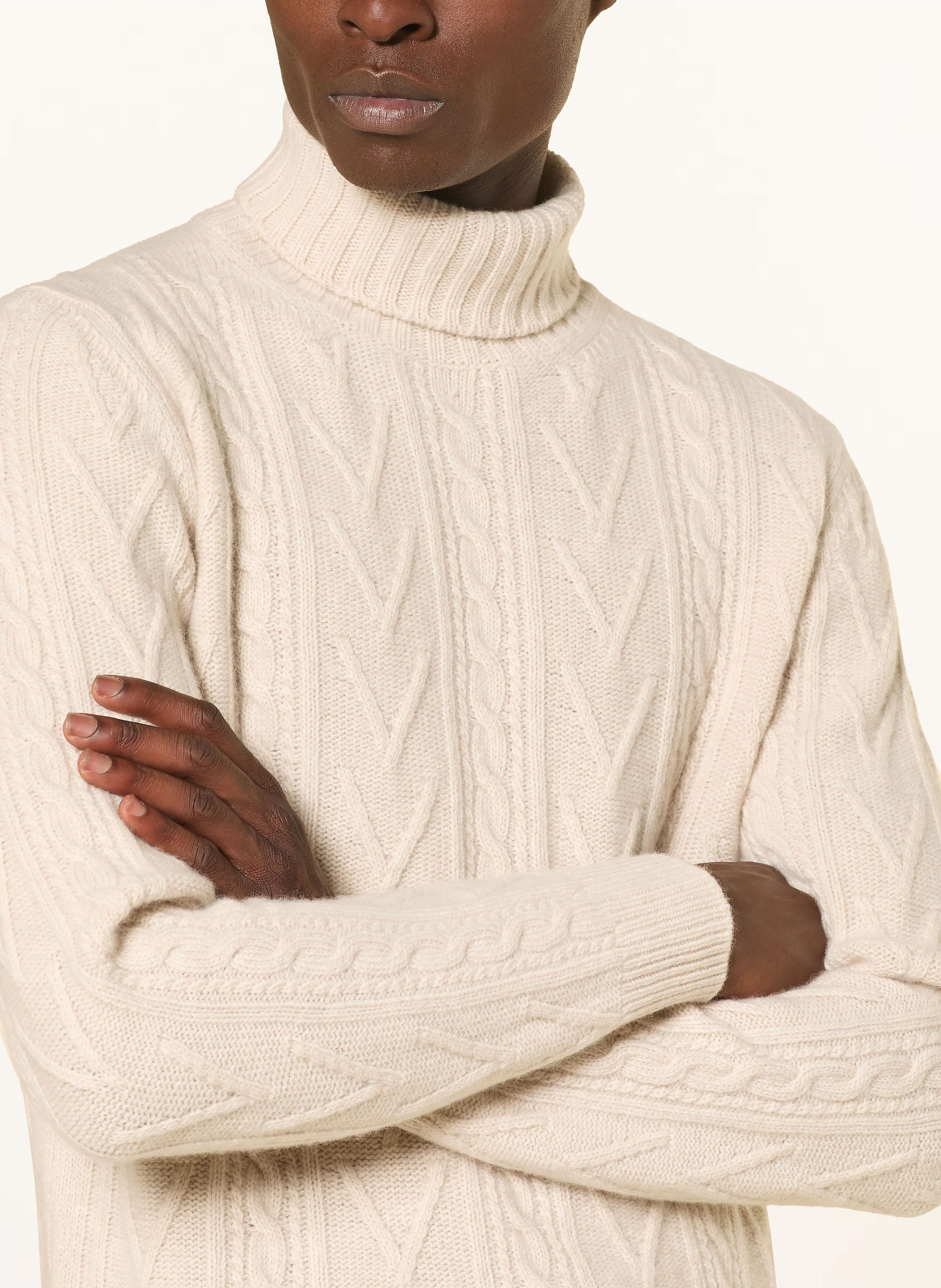 Thumbnail - Fedeli Rollkragenpullover Mit Cashmere weiss