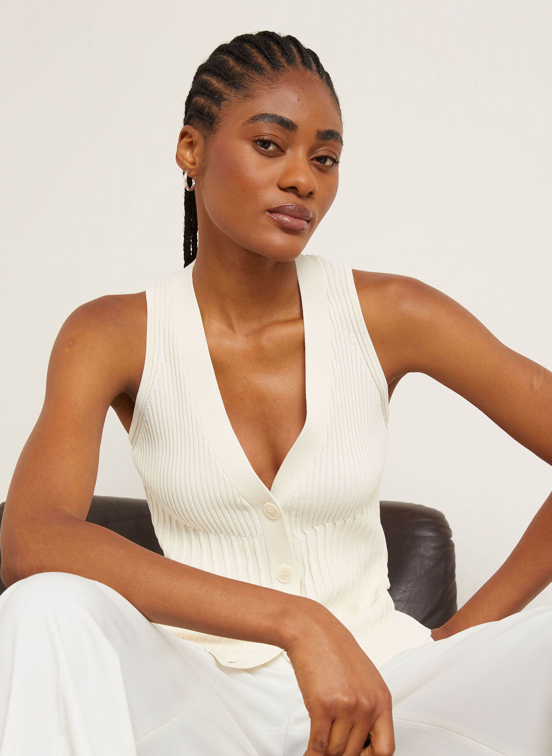 Thumbnail - Max Mara Weste Bimba weiss