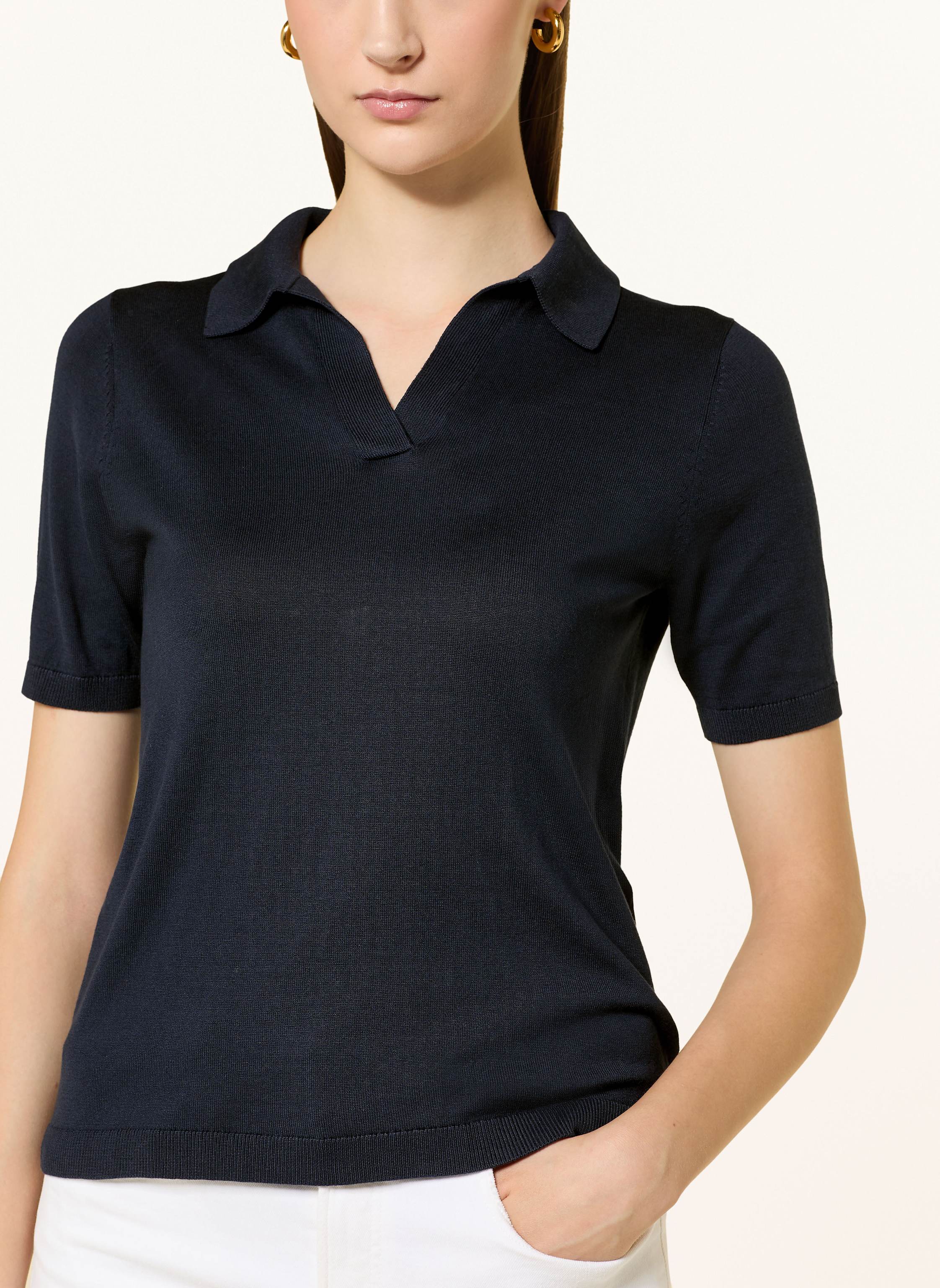 Thumbnail - Weekend Max Mara Strick-Poloshirt Roncolo Mit Seide blau