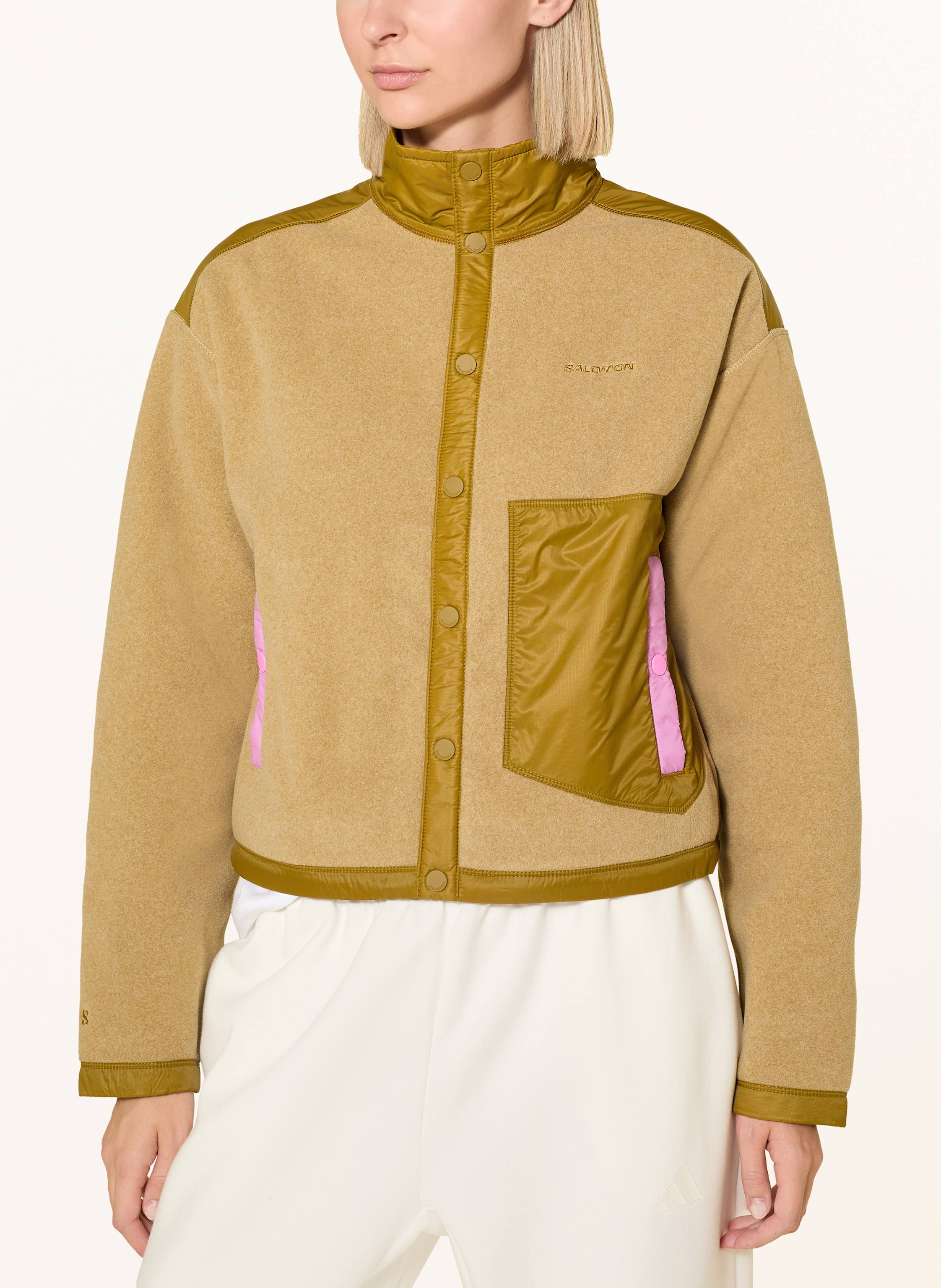 Thumbnail - Salomon Fleecejacke Chroma beige