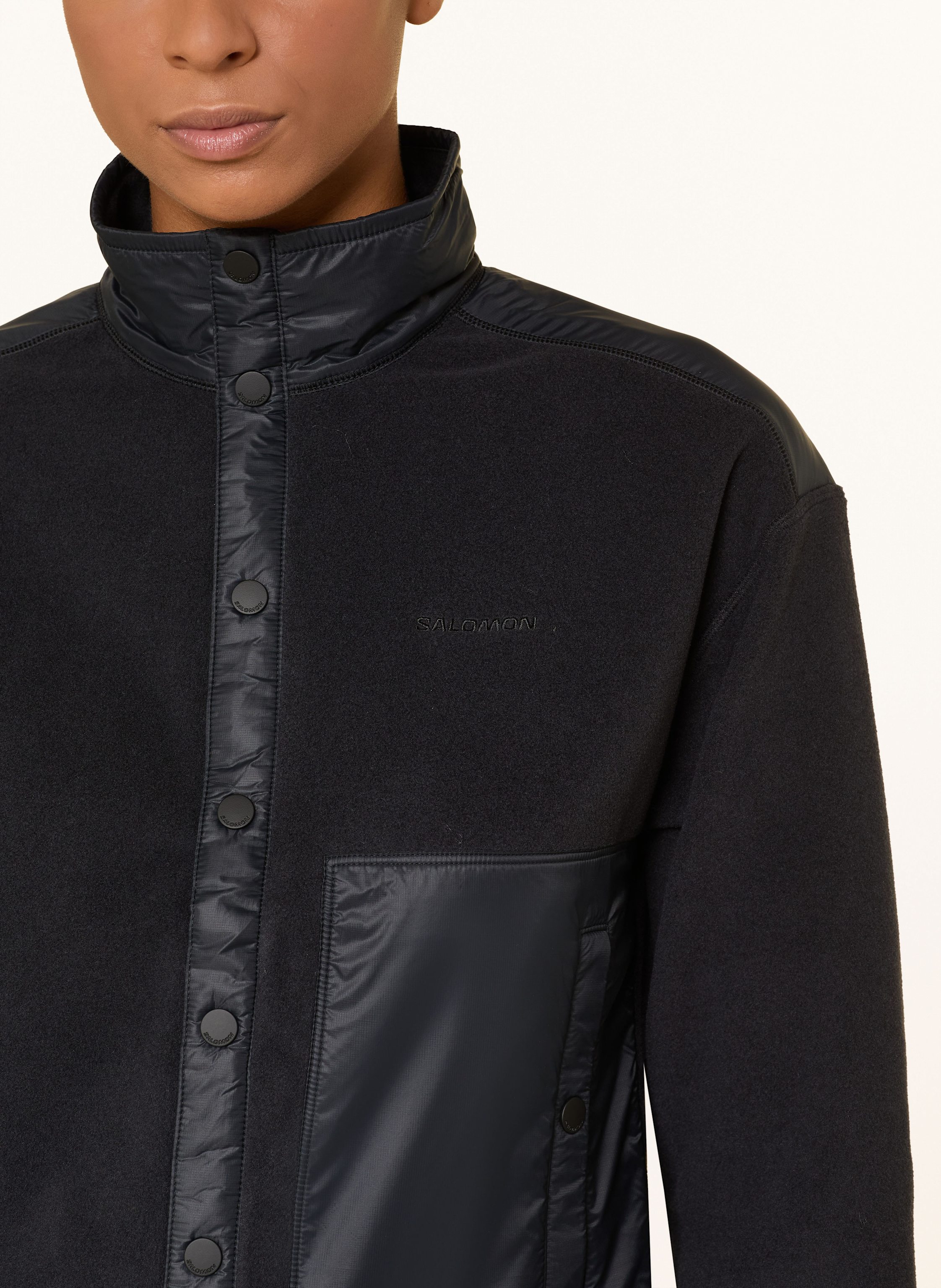 Thumbnail - Salomon Fleecejacke Chroma schwarz