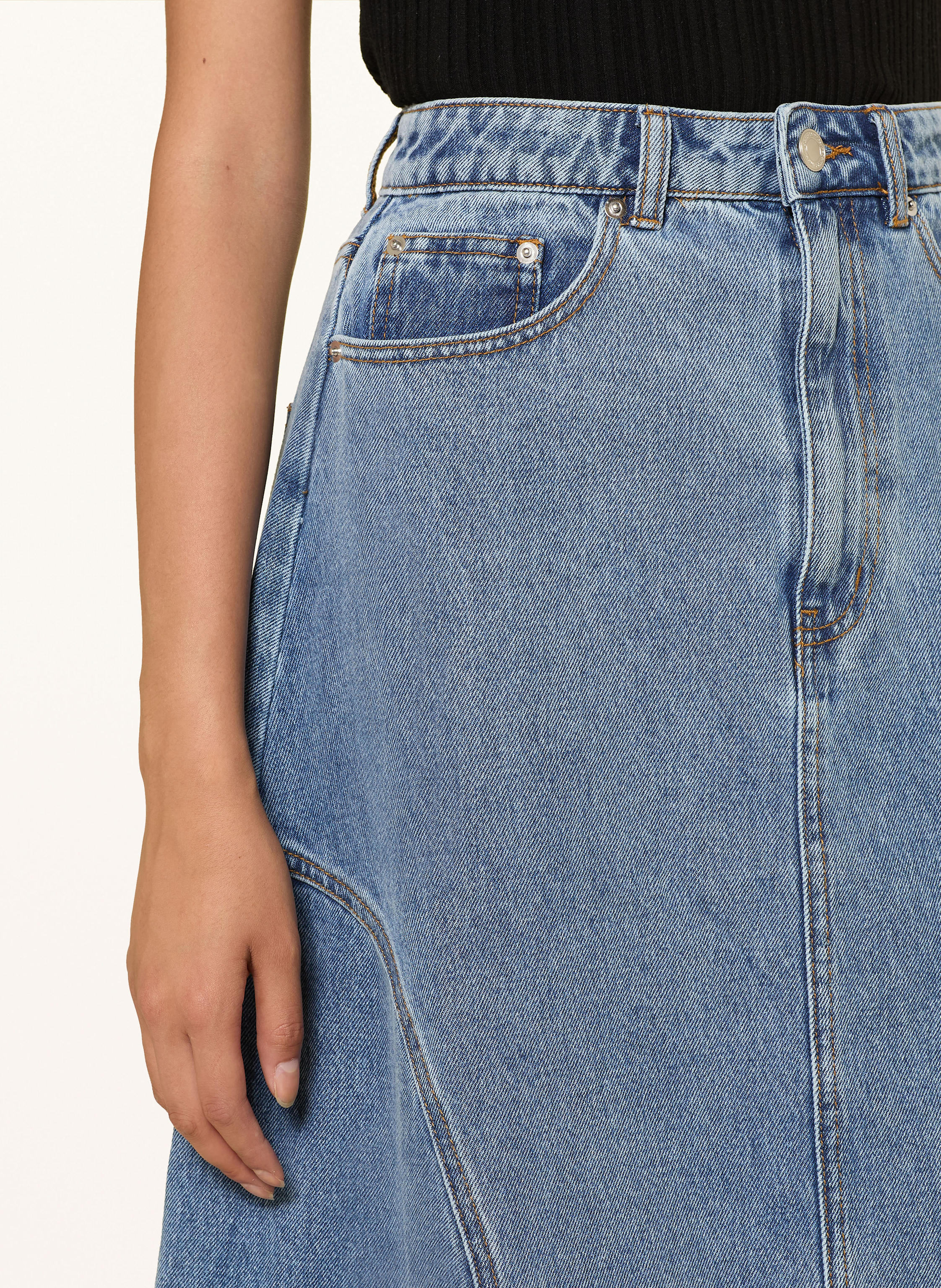 Thumbnail - Mrs & Hugs Jeansrock blau