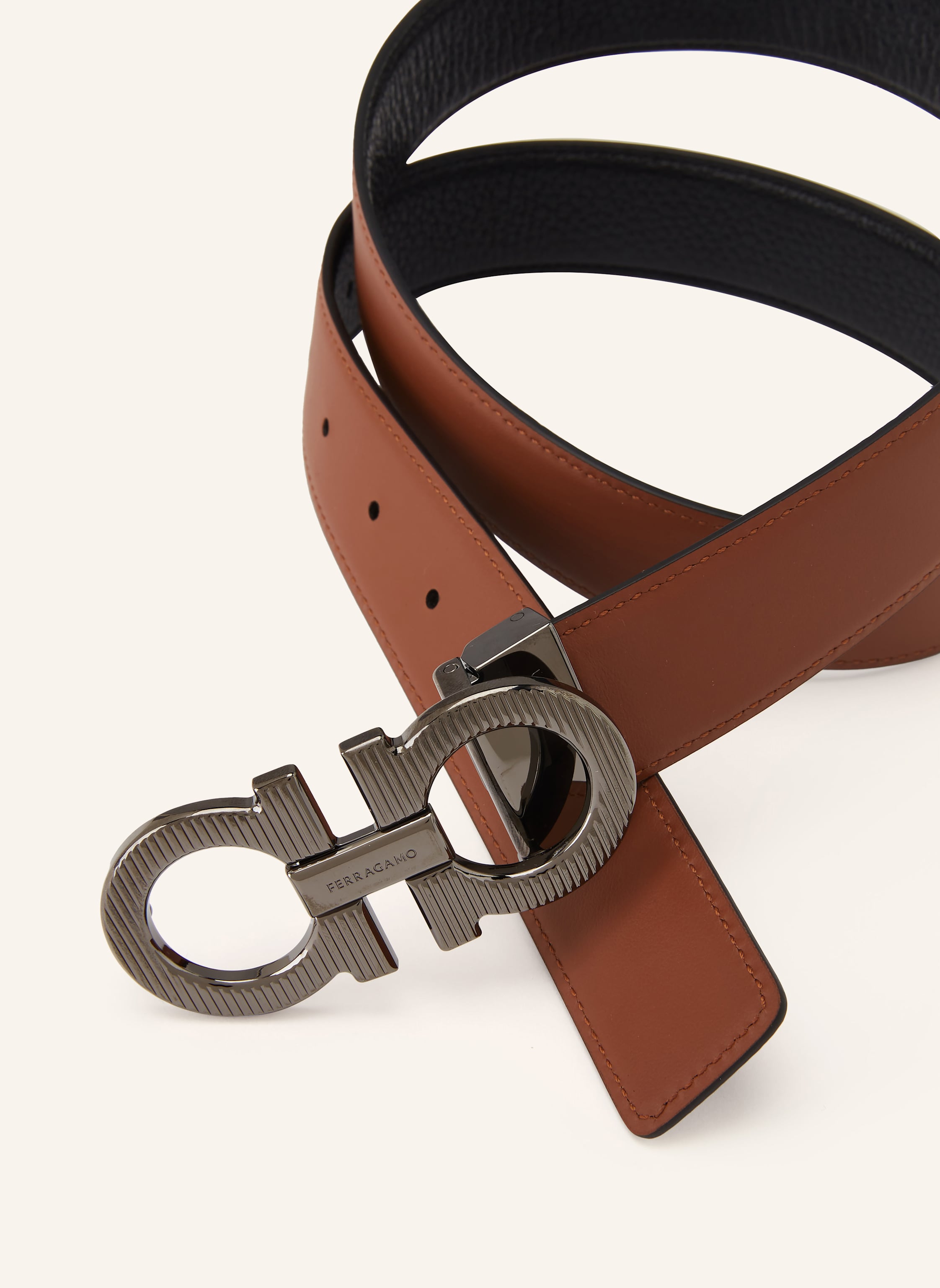 Thumbnail - Ferragamo Ledergürtel Zum Wenden schwarz