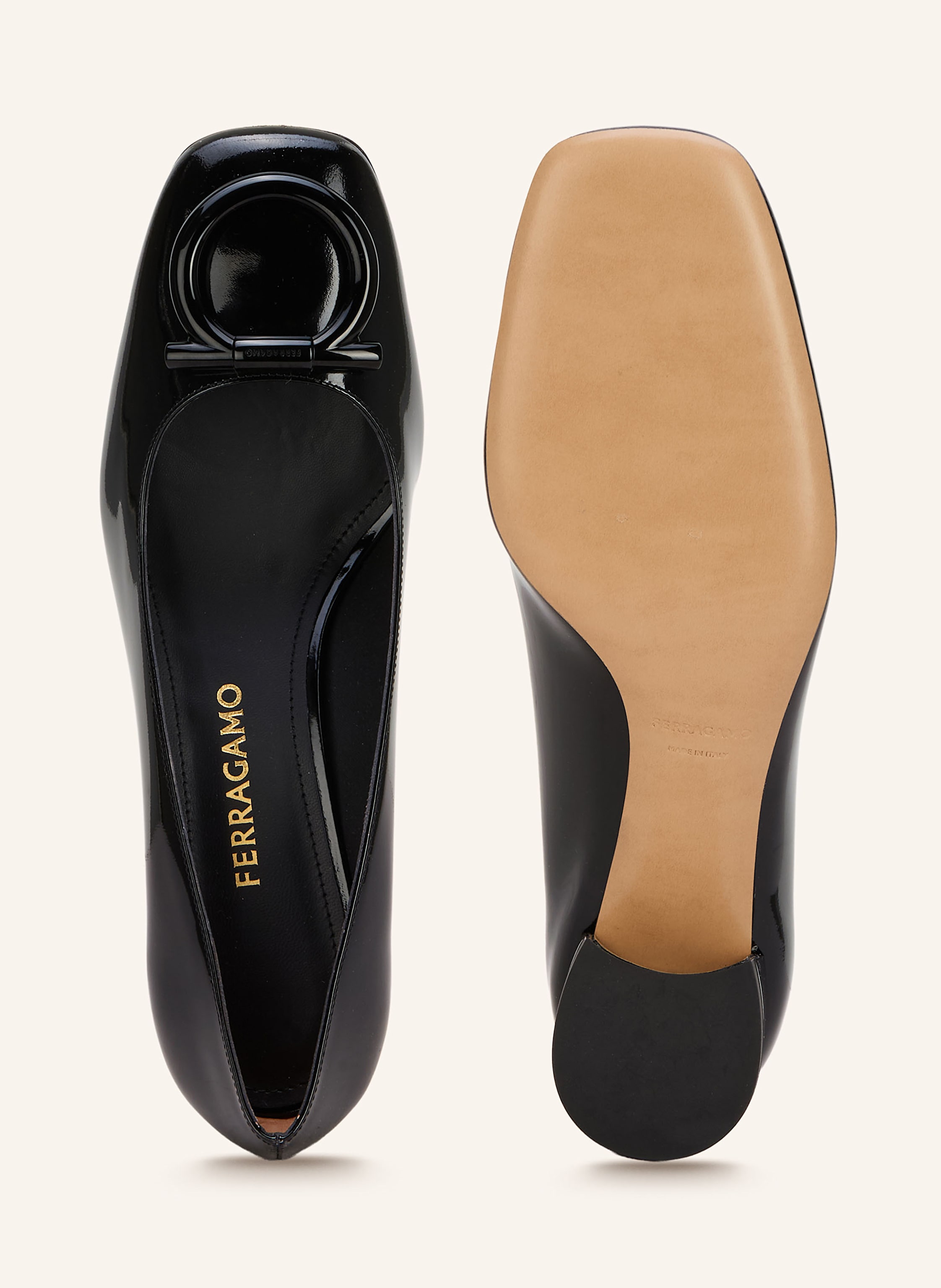Thumbnail - Ferragamo Lack-Pumps Mara 40 schwarz