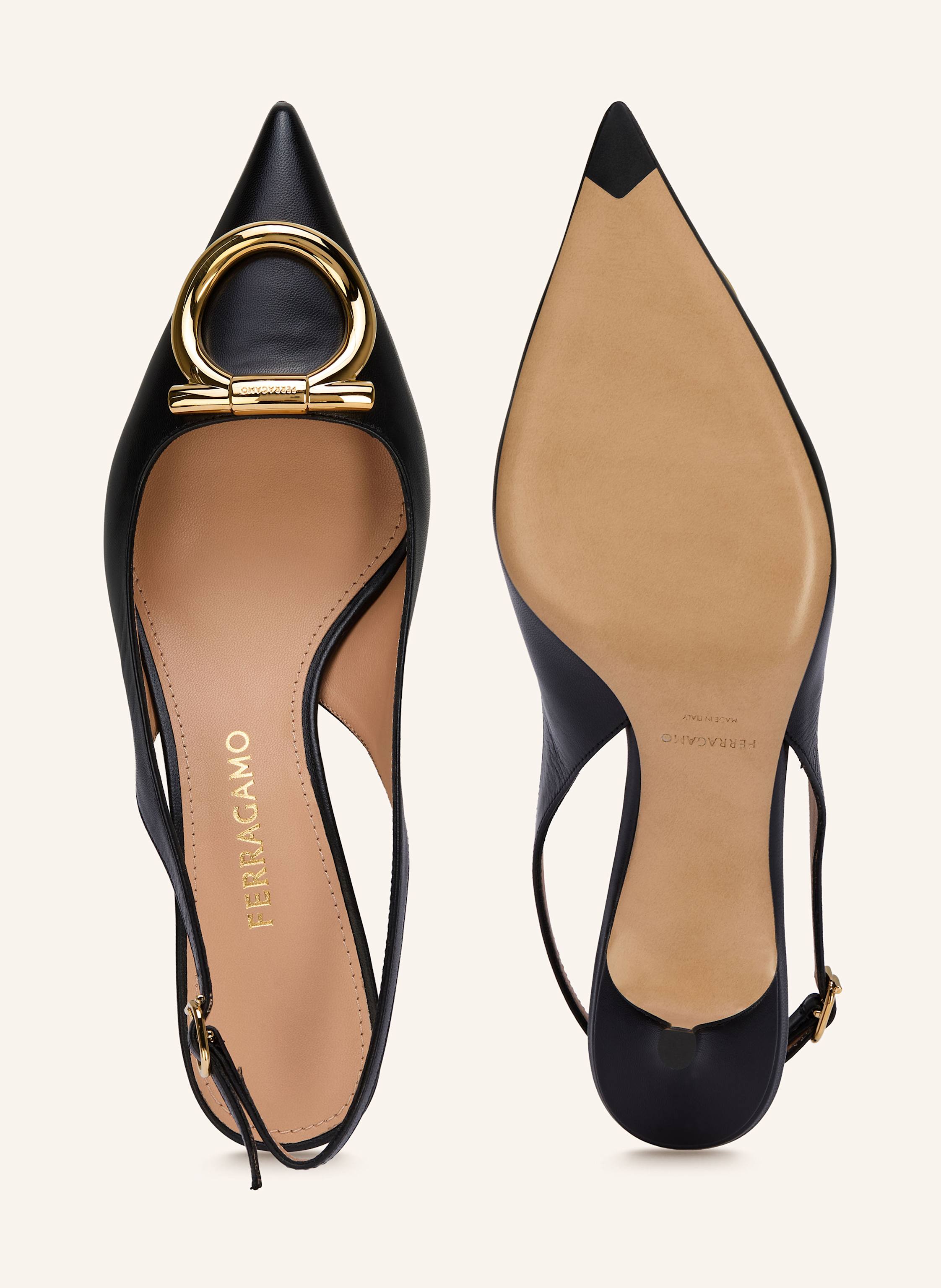 Thumbnail - Ferragamo Slingpumps Sara schwarz