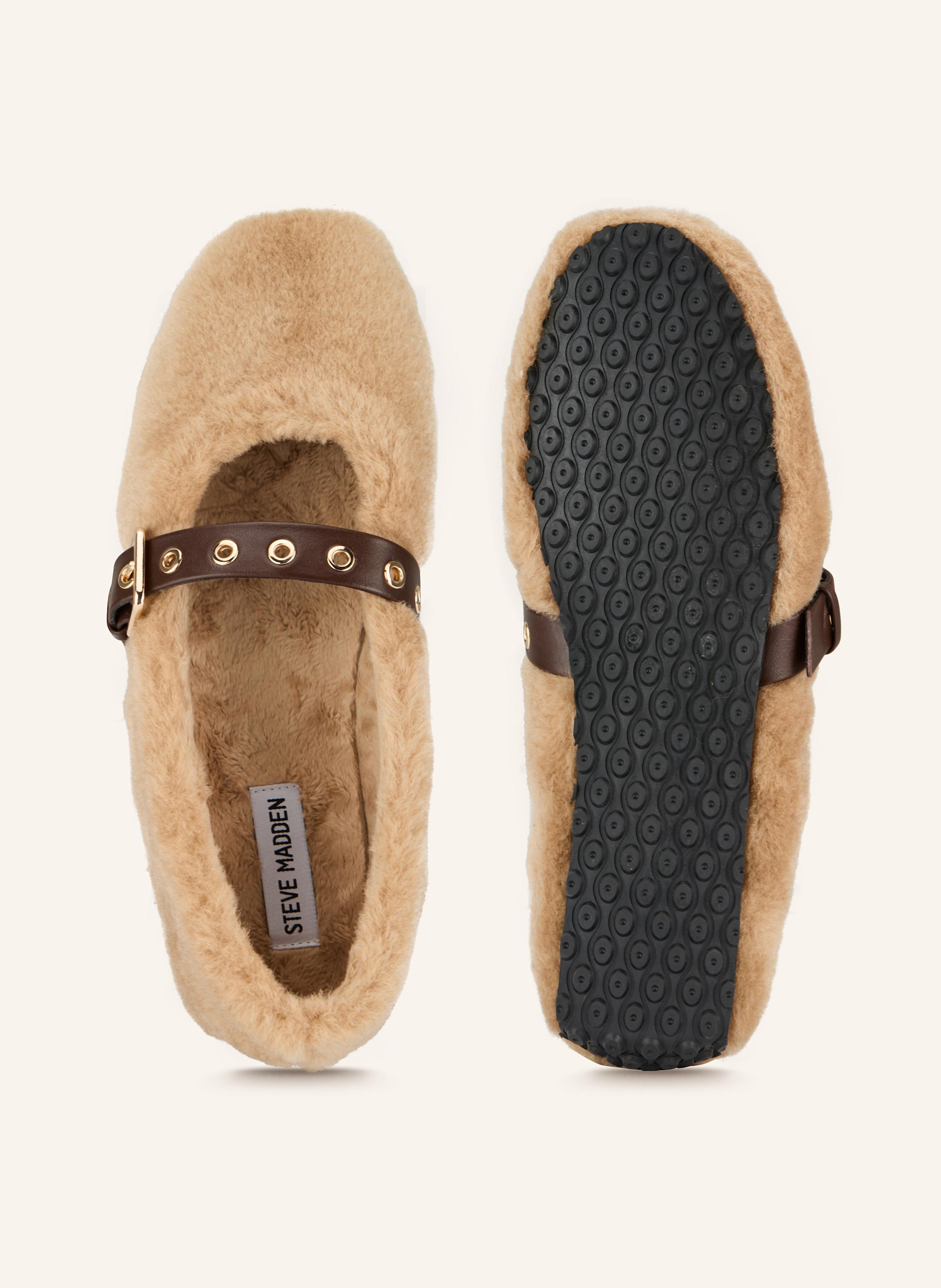 Thumbnail - Steve Madden Mary-Jane-Ballerinas Toasty Aus Kunstfell braun